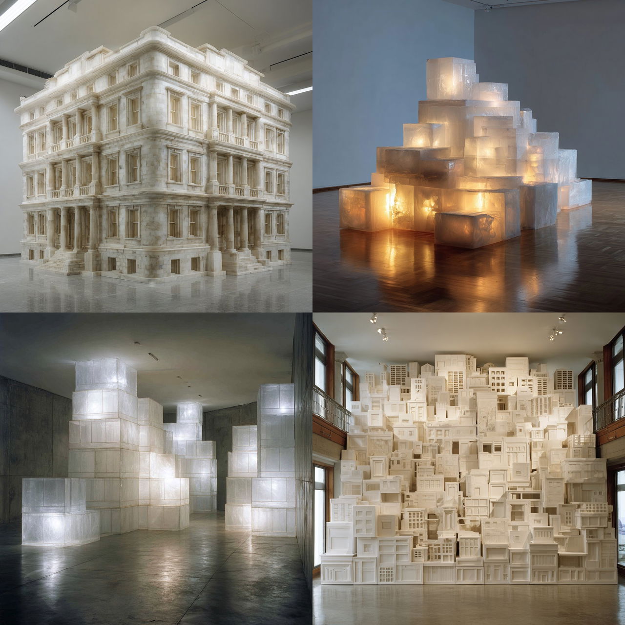 Rachel Whiteread style, Midjourney V7, render 1 of 4