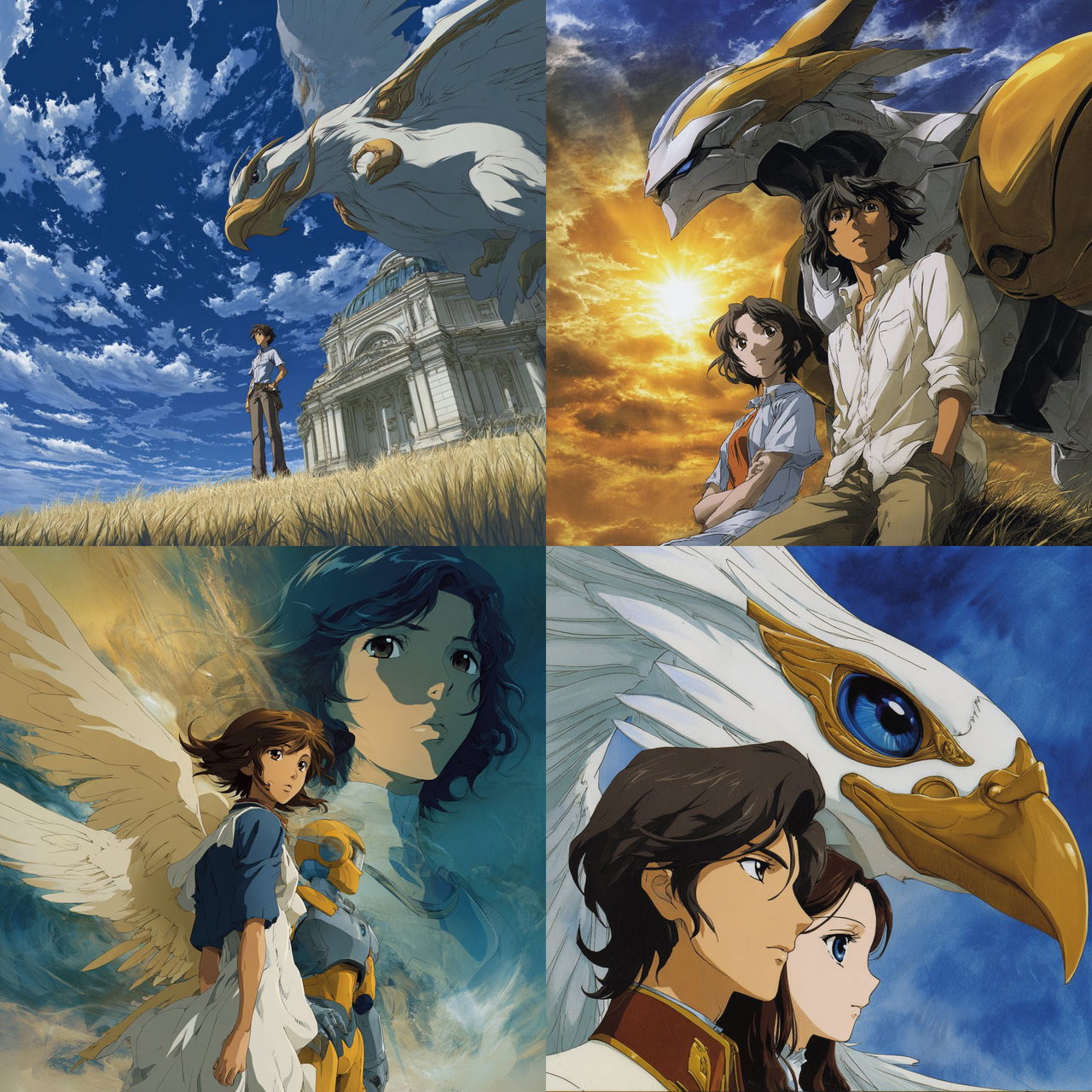 RahXephon style, Midjourney V7, render 1 of 4