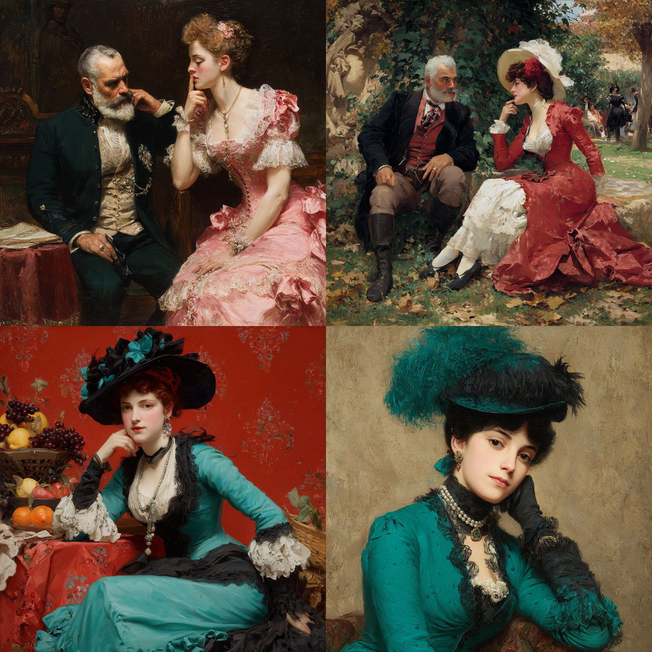 Raimundo de Madrazo y Garreta style, Midjourney V7, render 1 of 4