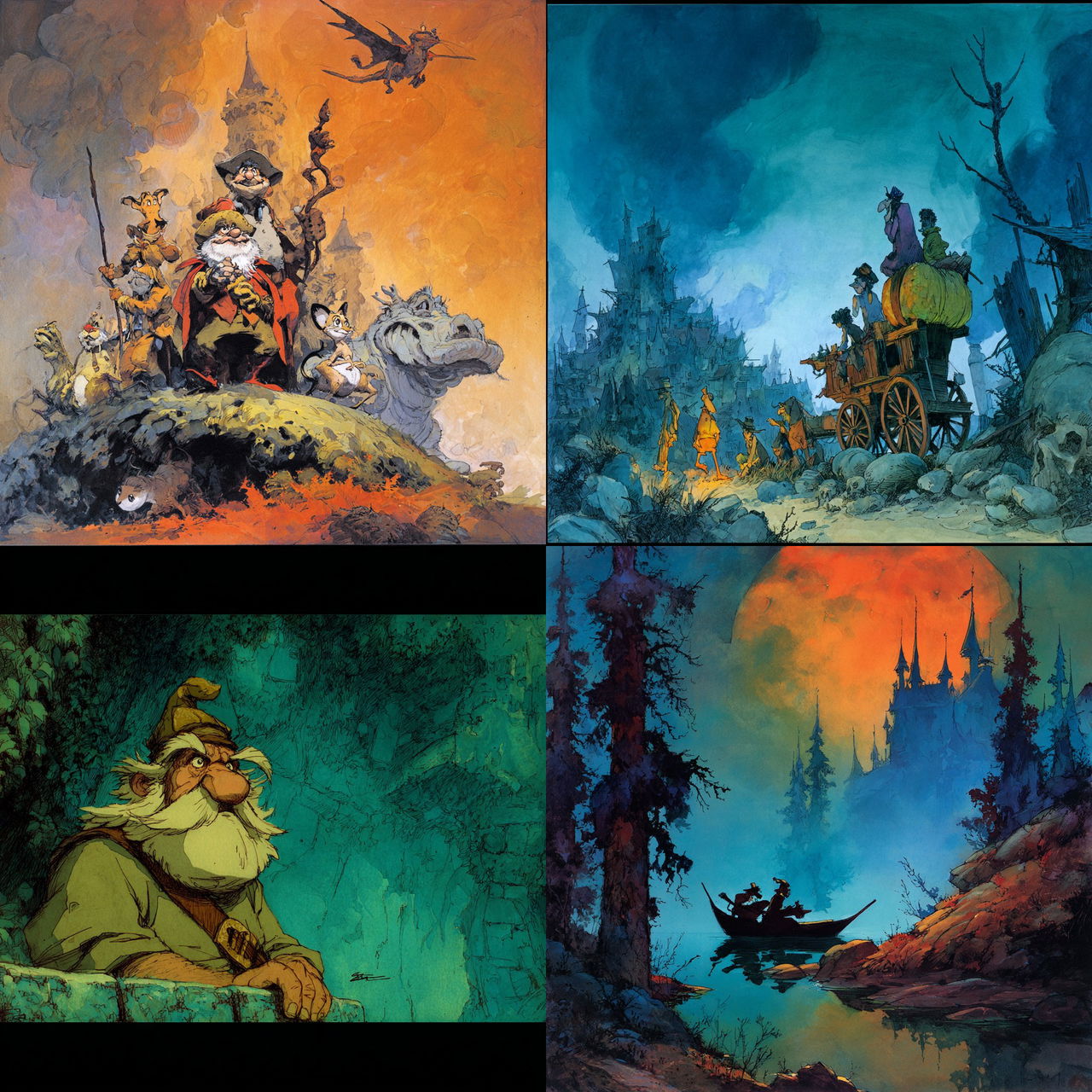 Ralph Bakshi style, Midjourney V7, render 1 of 4