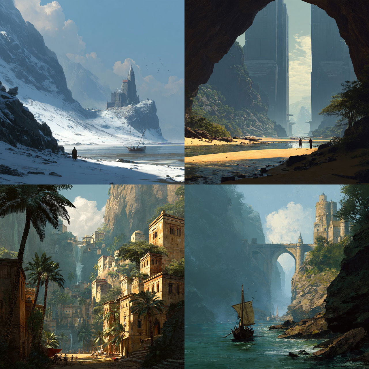 Raphael Lacoste style, Midjourney V7, render 1 of 4