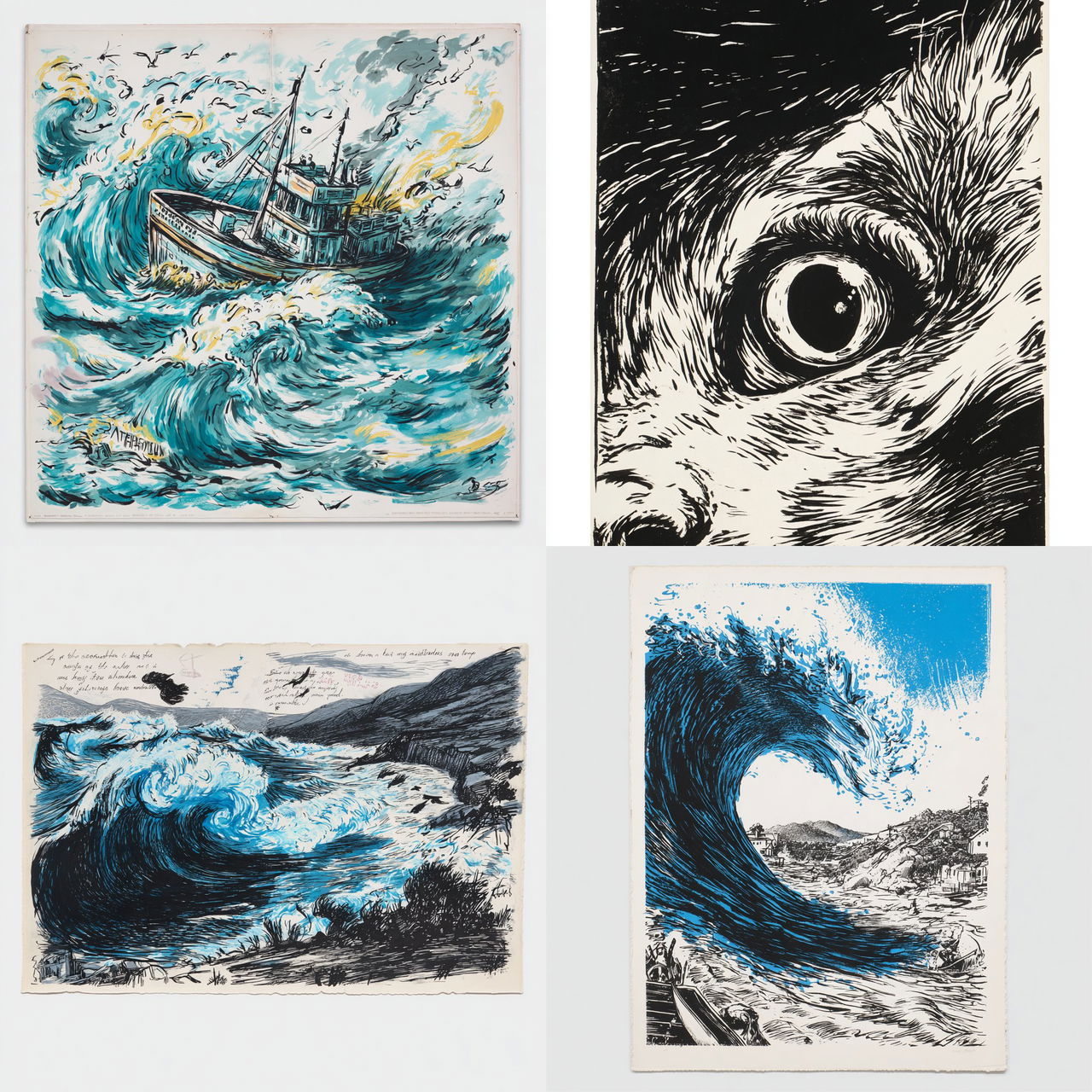 Raymond Pettibon style, Midjourney V7, render 1 of 4