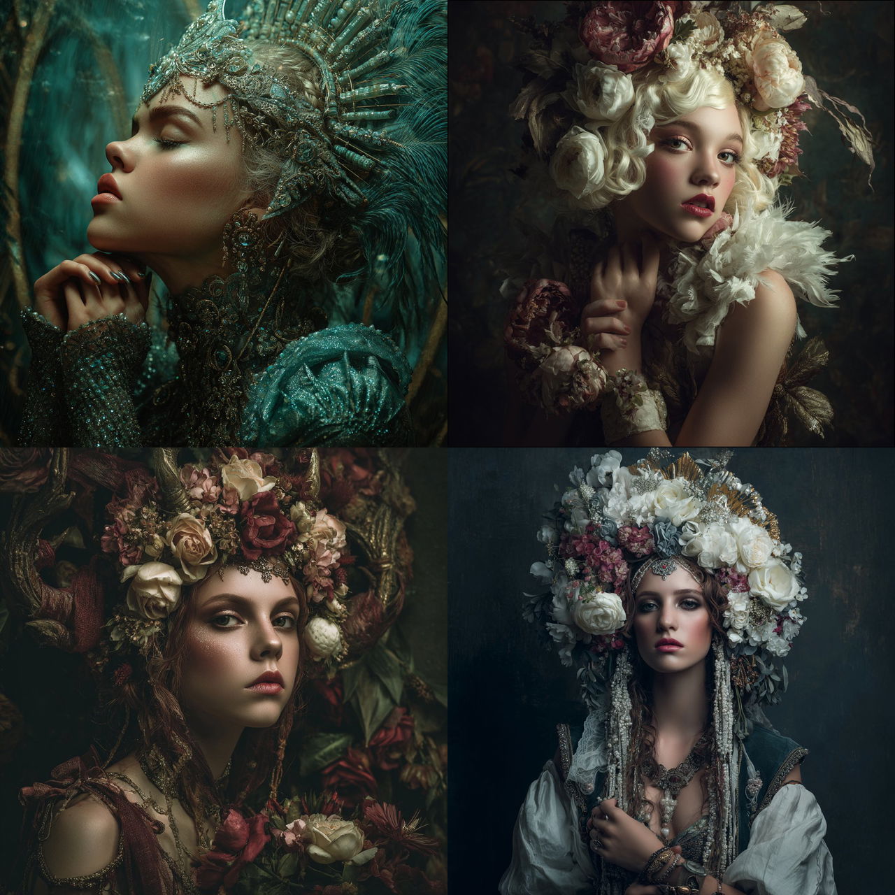 Rebeca Saray style, Midjourney V7, render 1 of 4