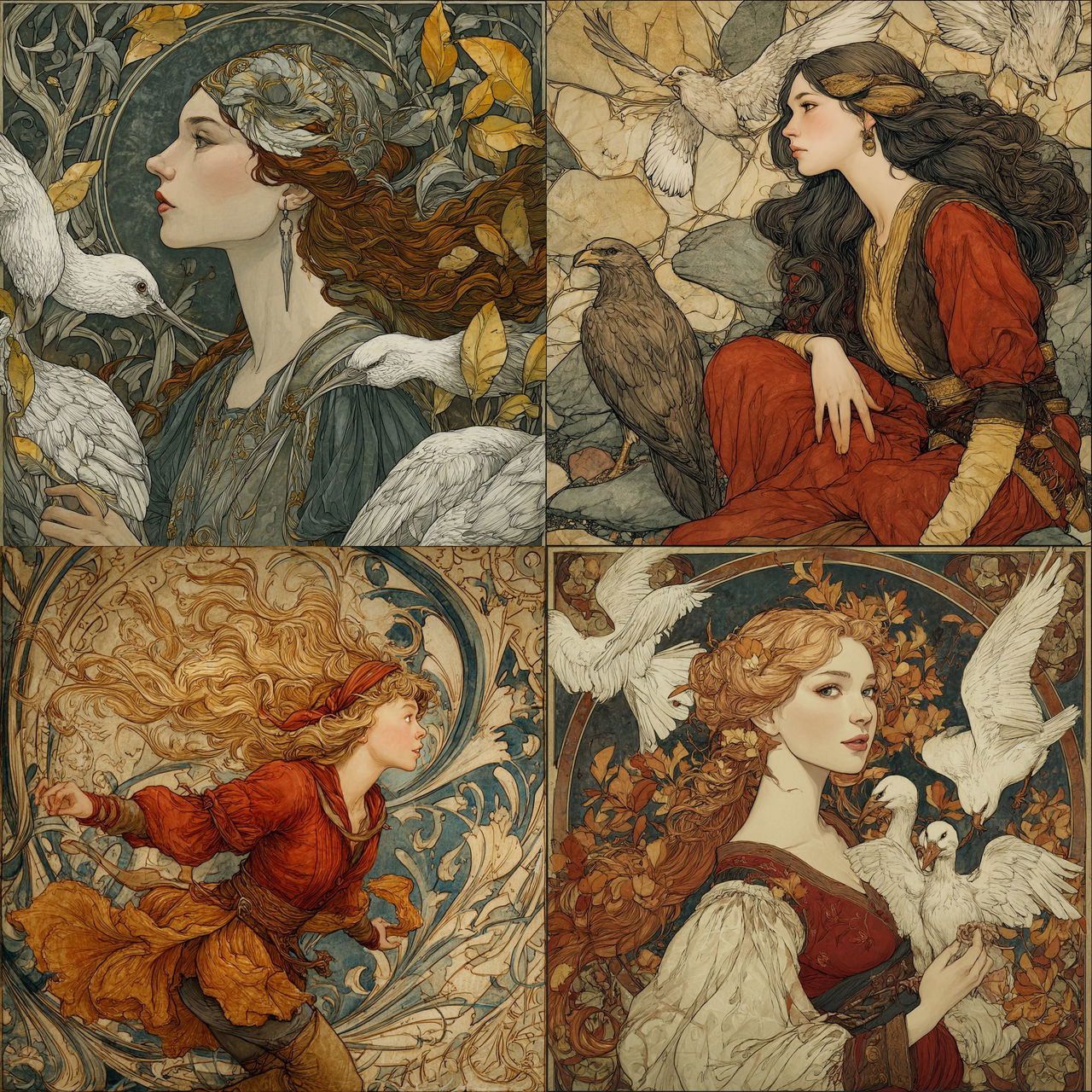 Rebecca Guay style, Midjourney V7, render 1 of 4