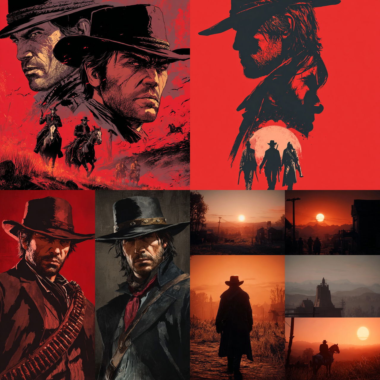Red Dead Redemption style, Midjourney V7, render 1 of 4
