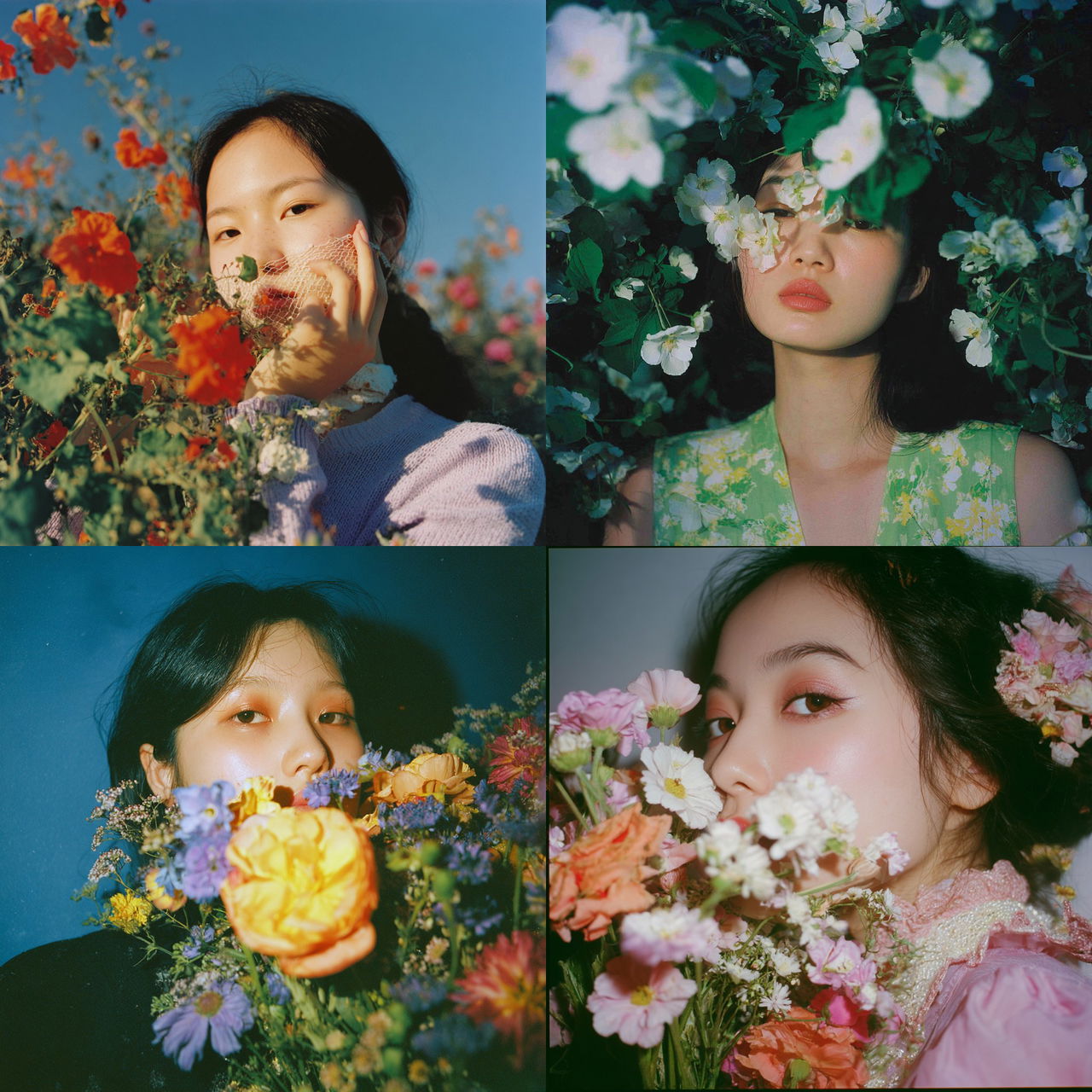 Ren Hang style, Midjourney V7, render 1 of 4