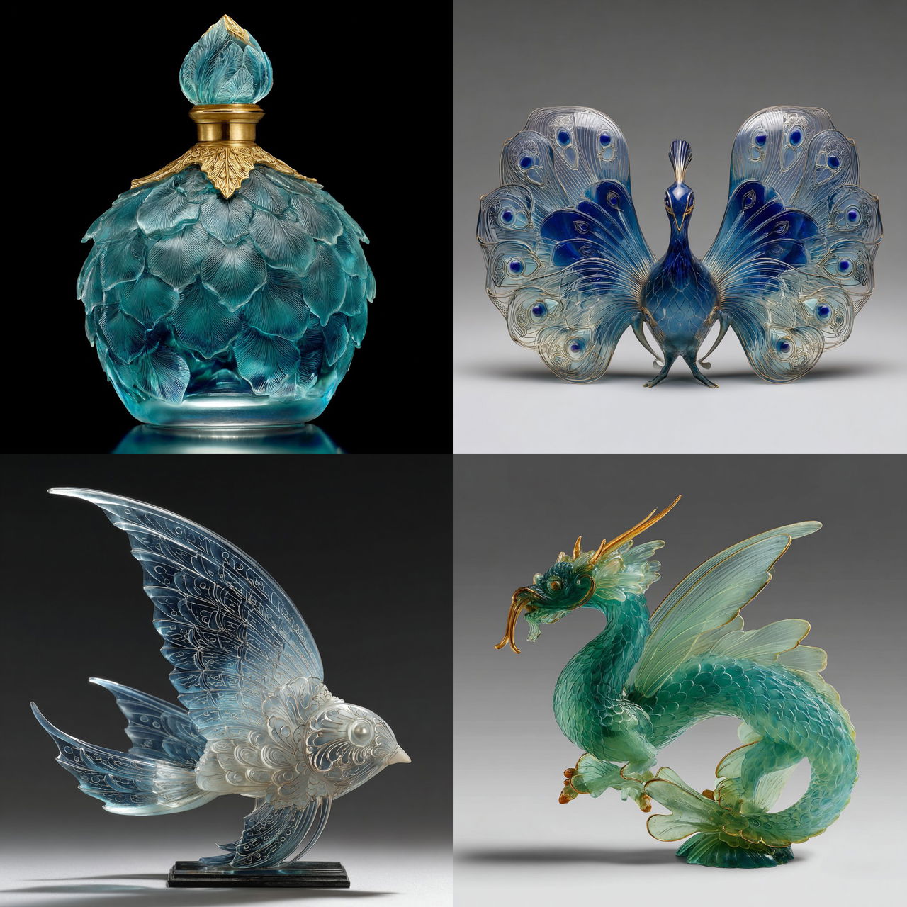 Rene Lalique style, Midjourney V7, render 1 of 4