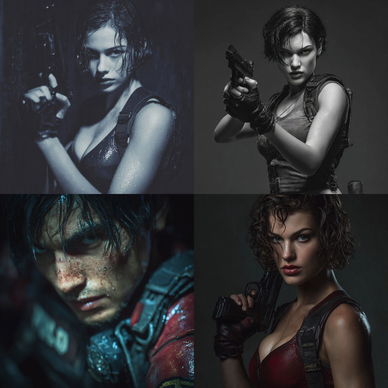 Resident Evil style, Midjourney V7, render 1 of 4