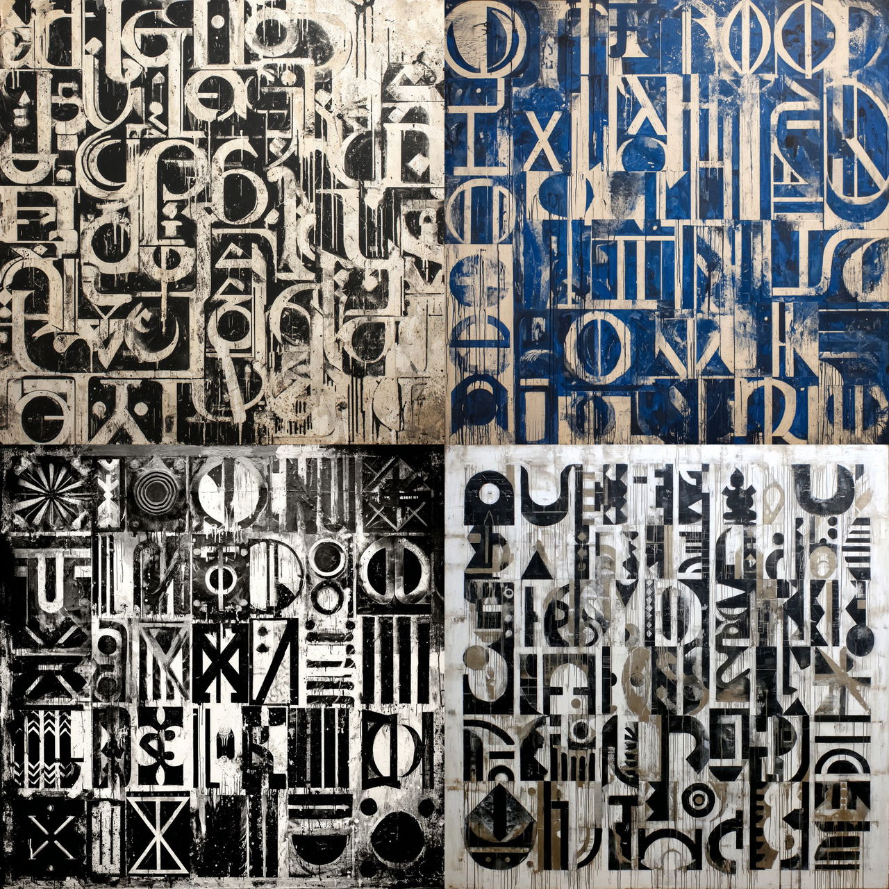 Retna style, Midjourney V7, render 1 of 4