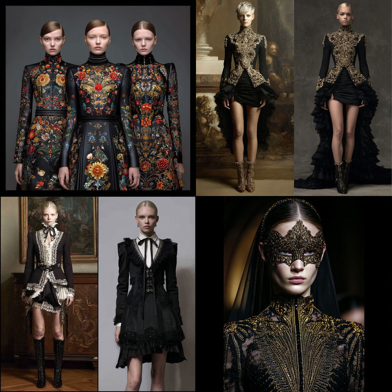 Riccardo Tisci style, Midjourney V7, render 1 of 4