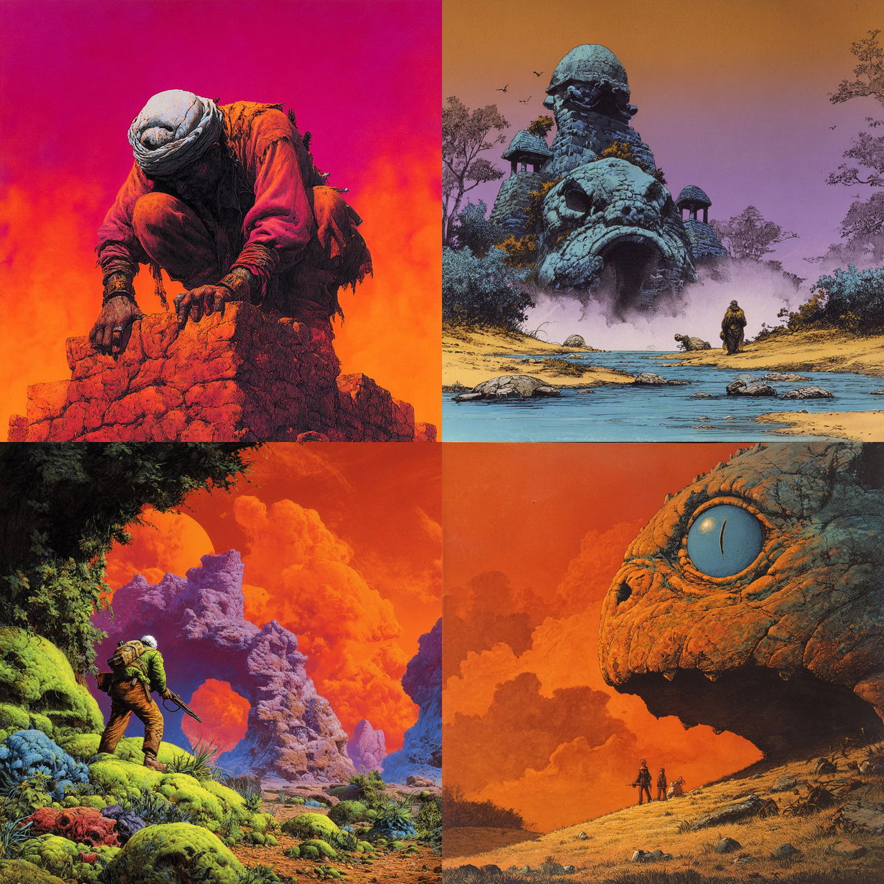 Richard Corben style, Midjourney V7, render 1 of 4