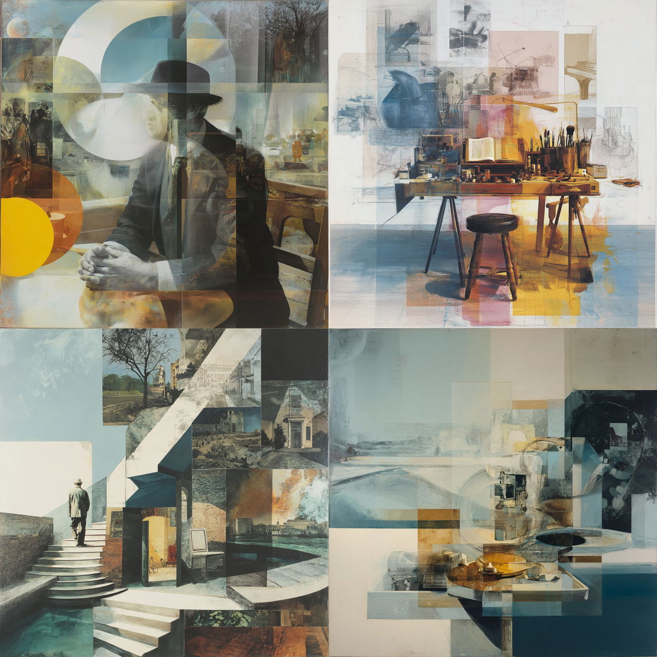 Richard Hamilton style, Midjourney V7, render 1 of 4
