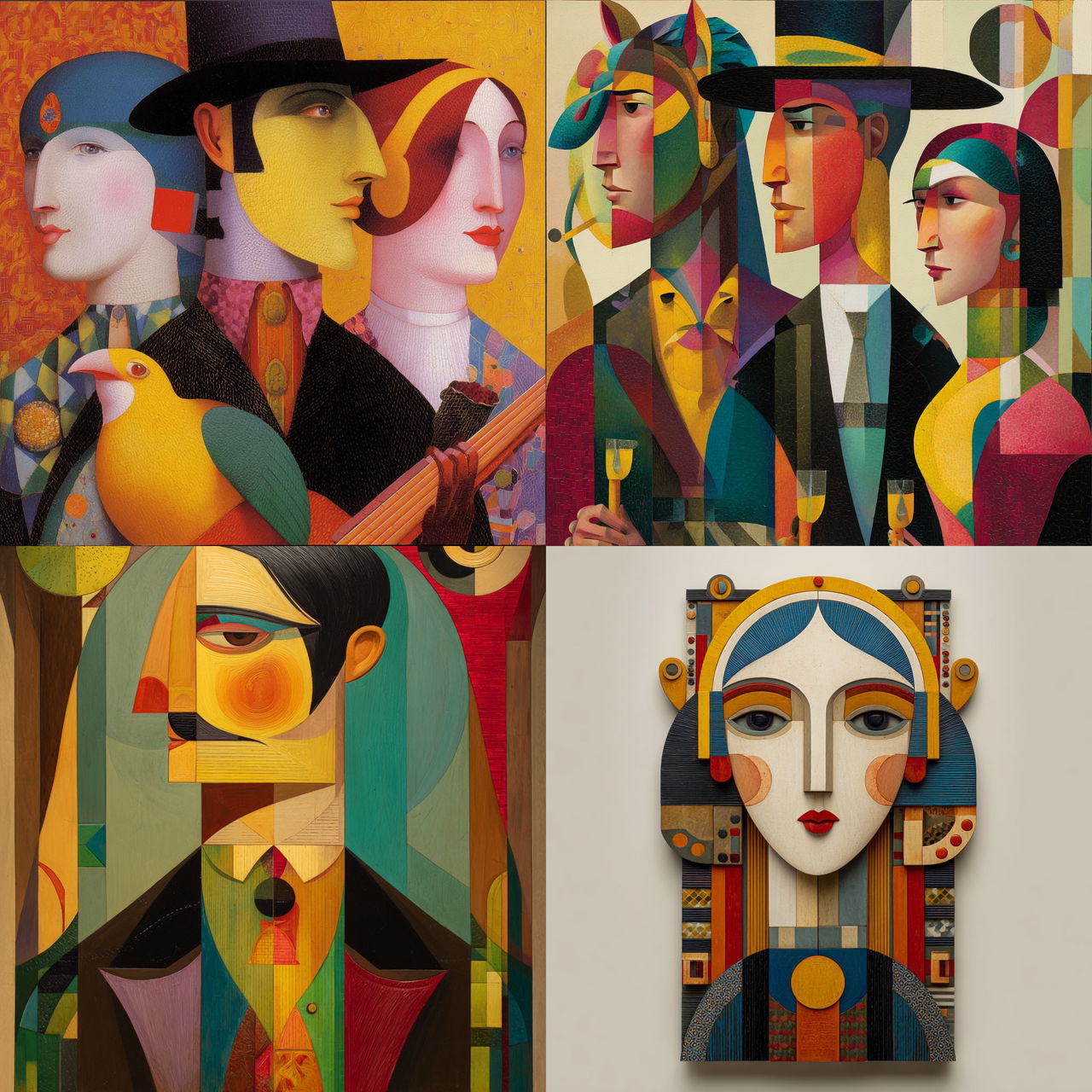 Richard Lindner style, Midjourney V7, render 1 of 4