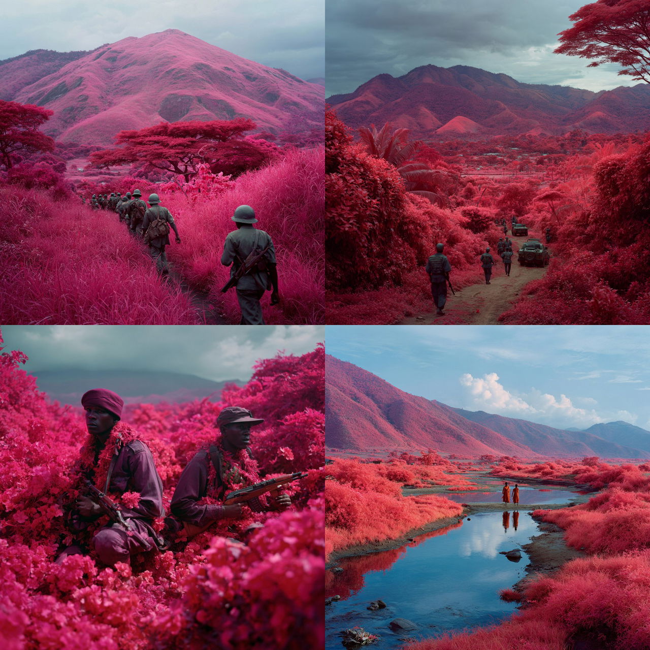 Richard Mosse style, Midjourney V7, render 1 of 4