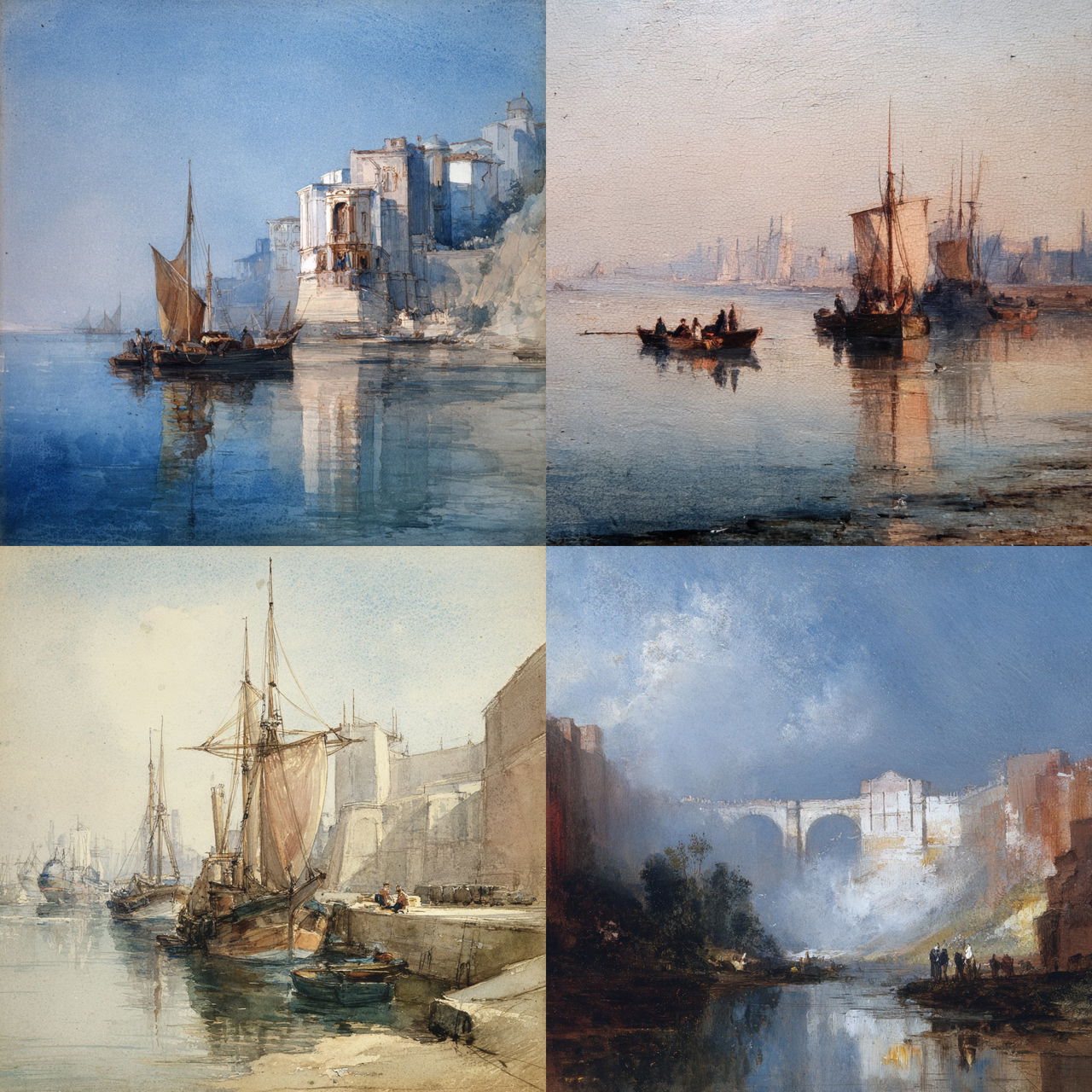 Richard Parkes Bonington style, Midjourney V7, render 1 of 4