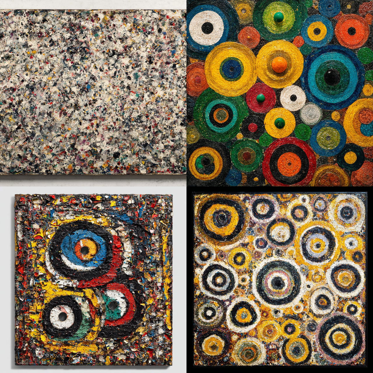Richard Pousette-Dart style, Midjourney V7, render 1 of 4