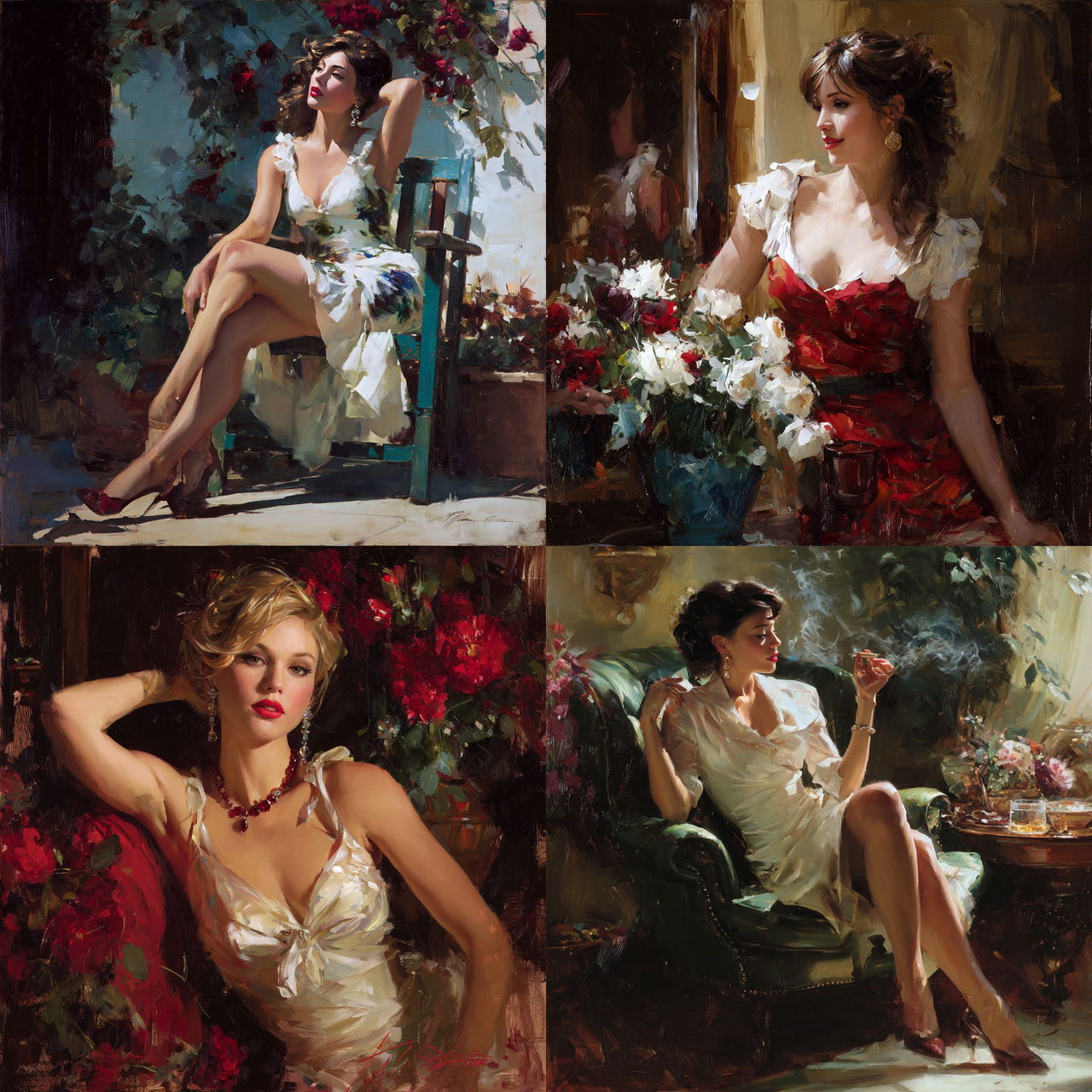 Richard S. Johnson style, Midjourney V7, render 1 of 4