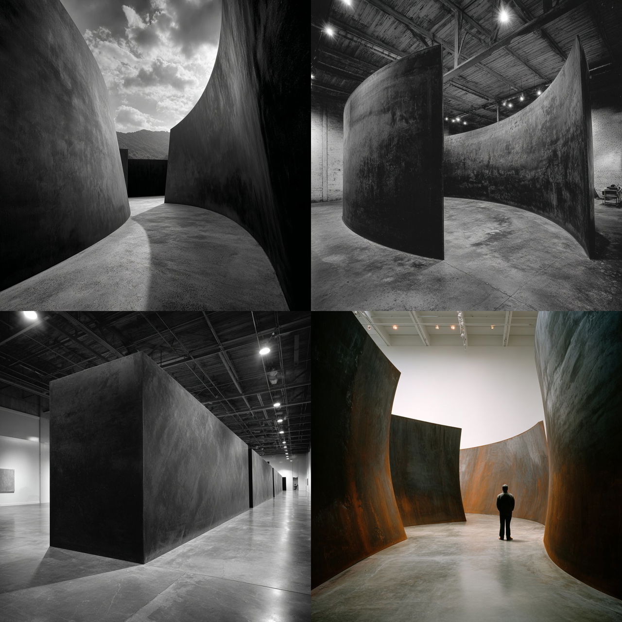 Richard Serra style, Midjourney V7, render 1 of 4