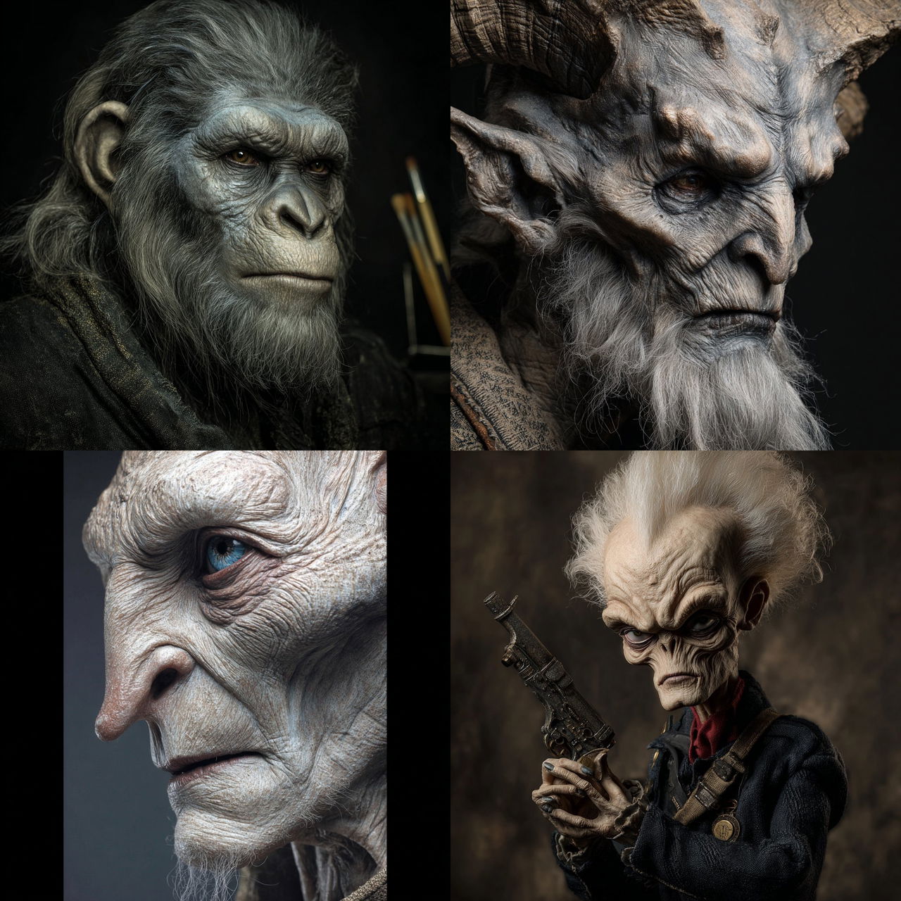 Rick Baker style, Midjourney V7, render 1 of 4