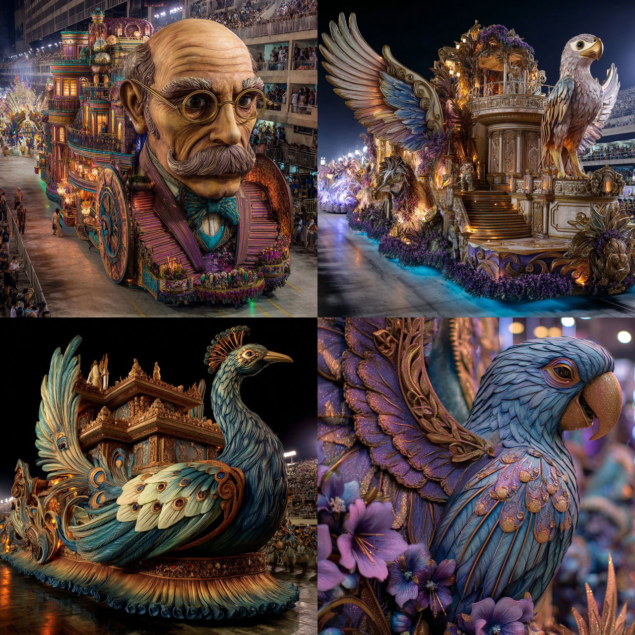 Rio Carnival float style, Midjourney V7, render 1 of 4