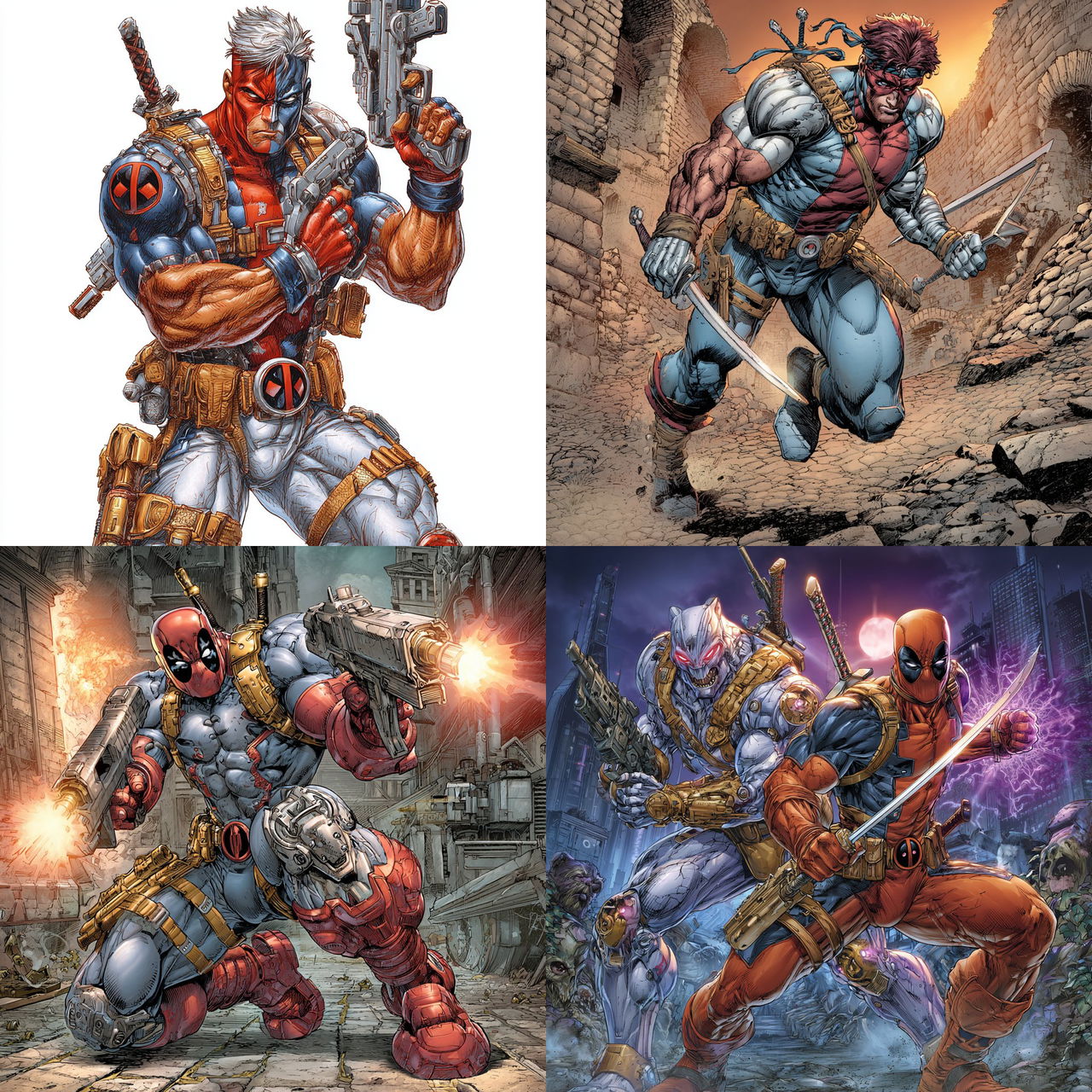 Rob Liefeld style, Midjourney V7, render 1 of 4