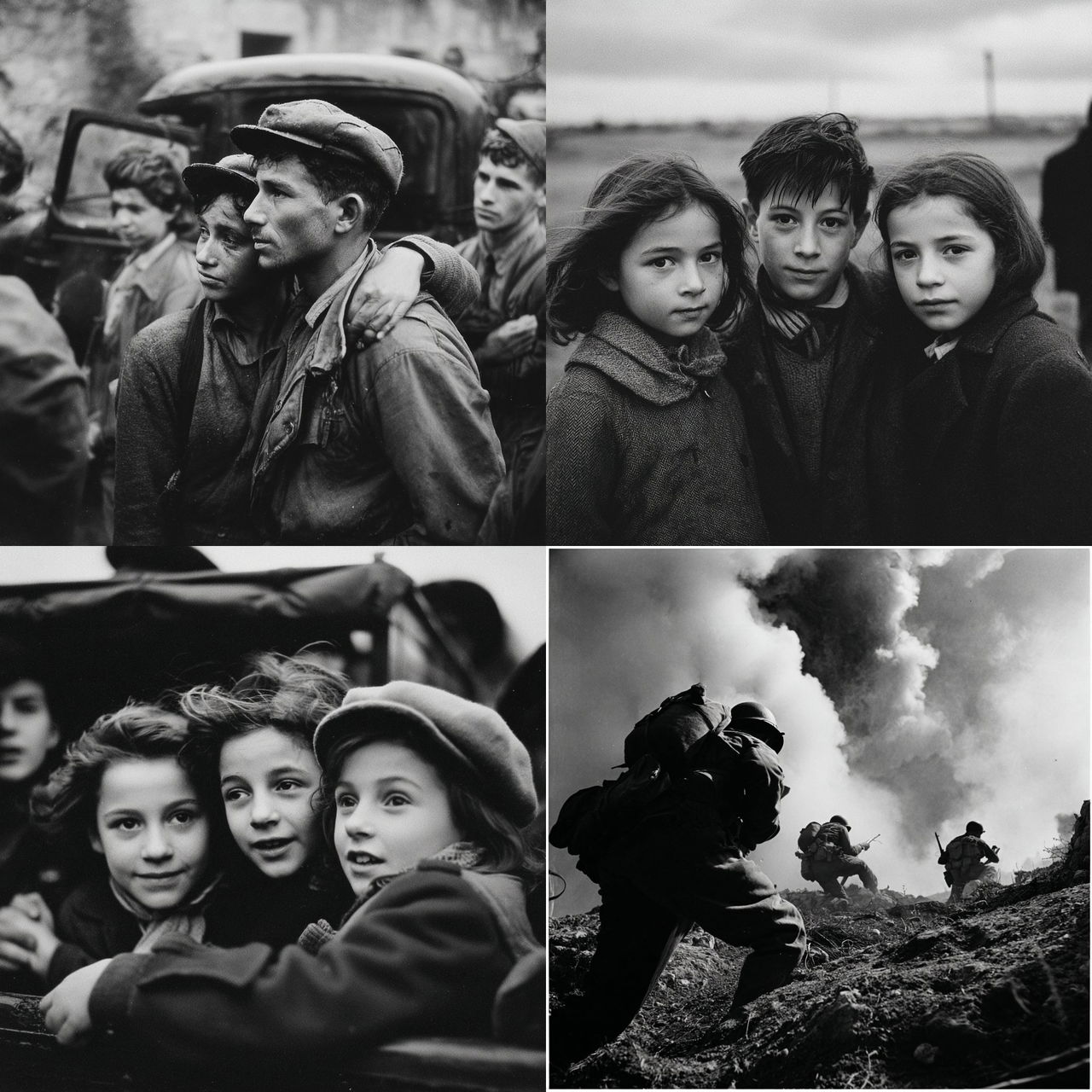 Robert Capa style, Midjourney V7, render 1 of 4