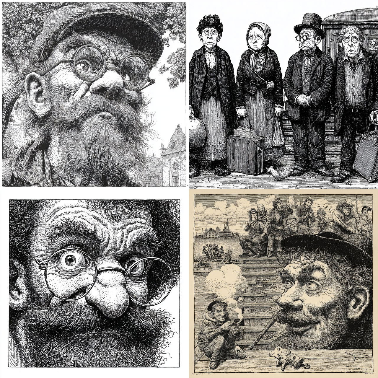 Robert Crumb style, Midjourney V7, render 1 of 4