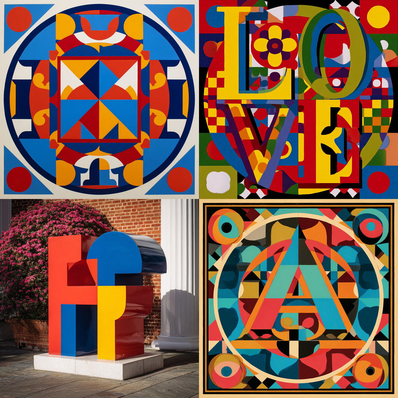 Robert Indiana style, Midjourney V7, render 1 of 4