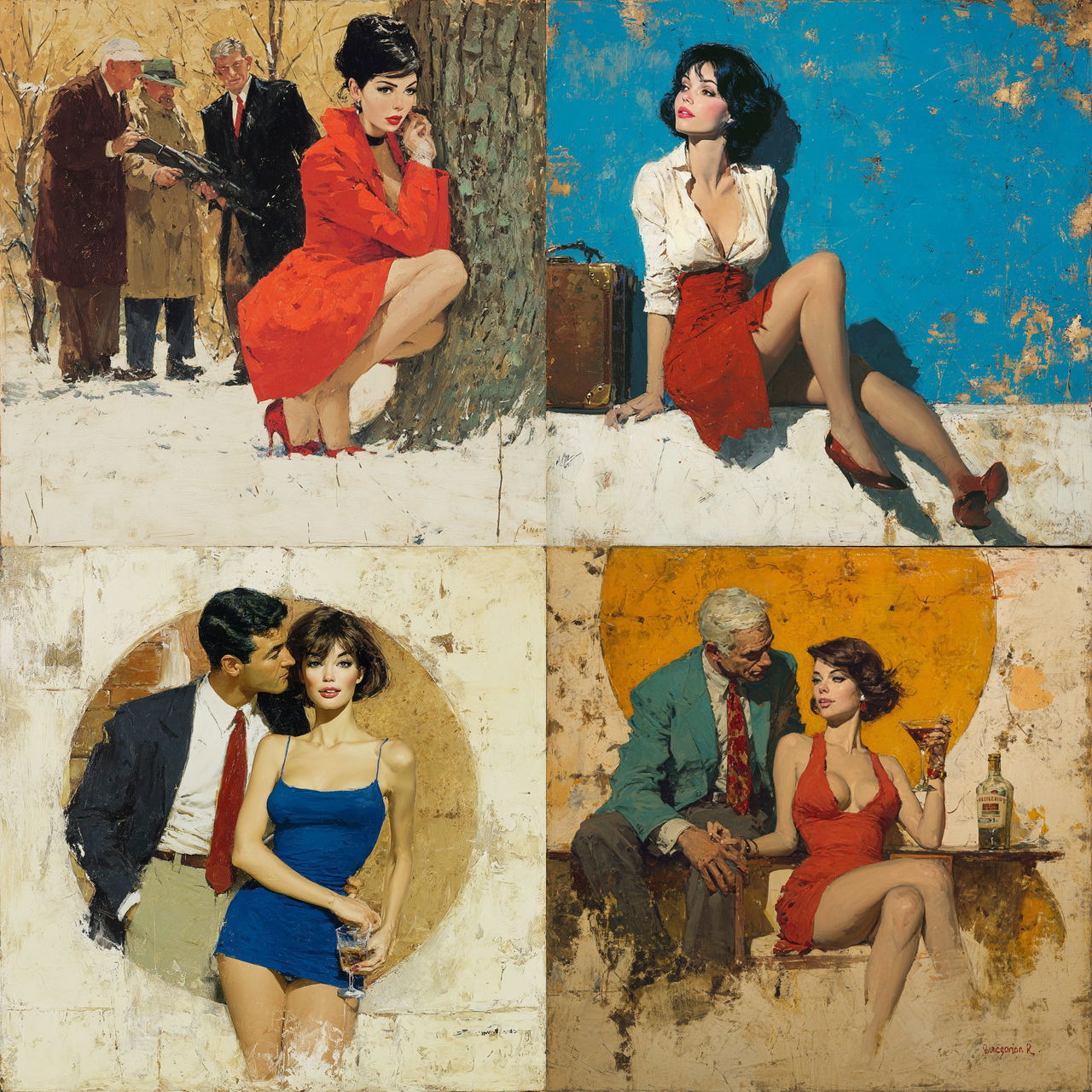 Robert McGinnis style, Midjourney V7, render 1 of 4