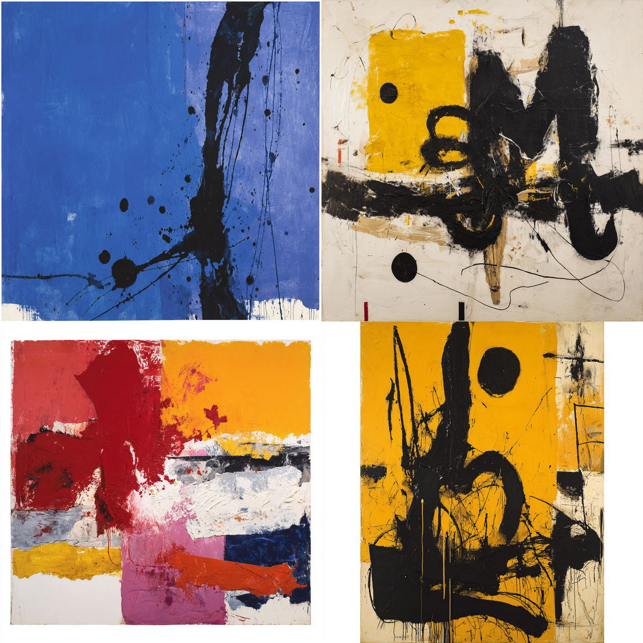 Robert Motherwell style, Midjourney V7, render 1 of 4