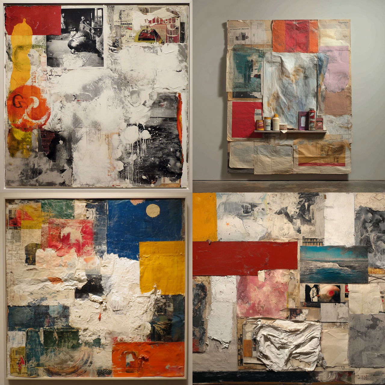 Robert Rauschenberg style, Midjourney V7, render 1 of 4