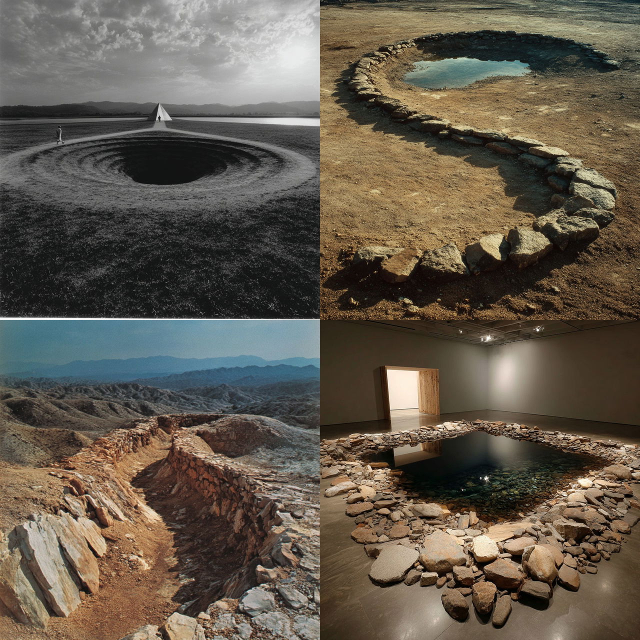 Robert Smithson style, Midjourney V7, render 1 of 4