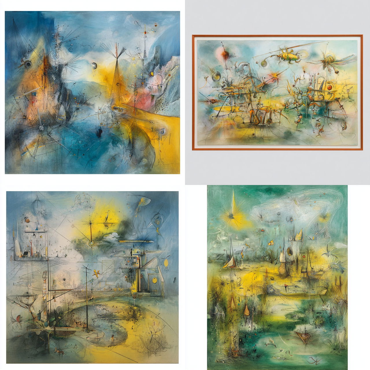 Roberto Matta style, Midjourney V7, render 1 of 4