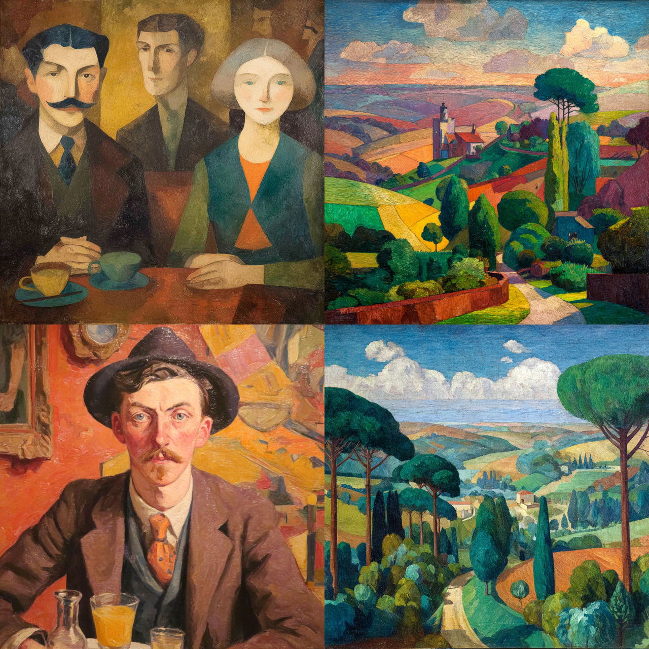 Roger Fry style, Midjourney V7, render 1 of 4