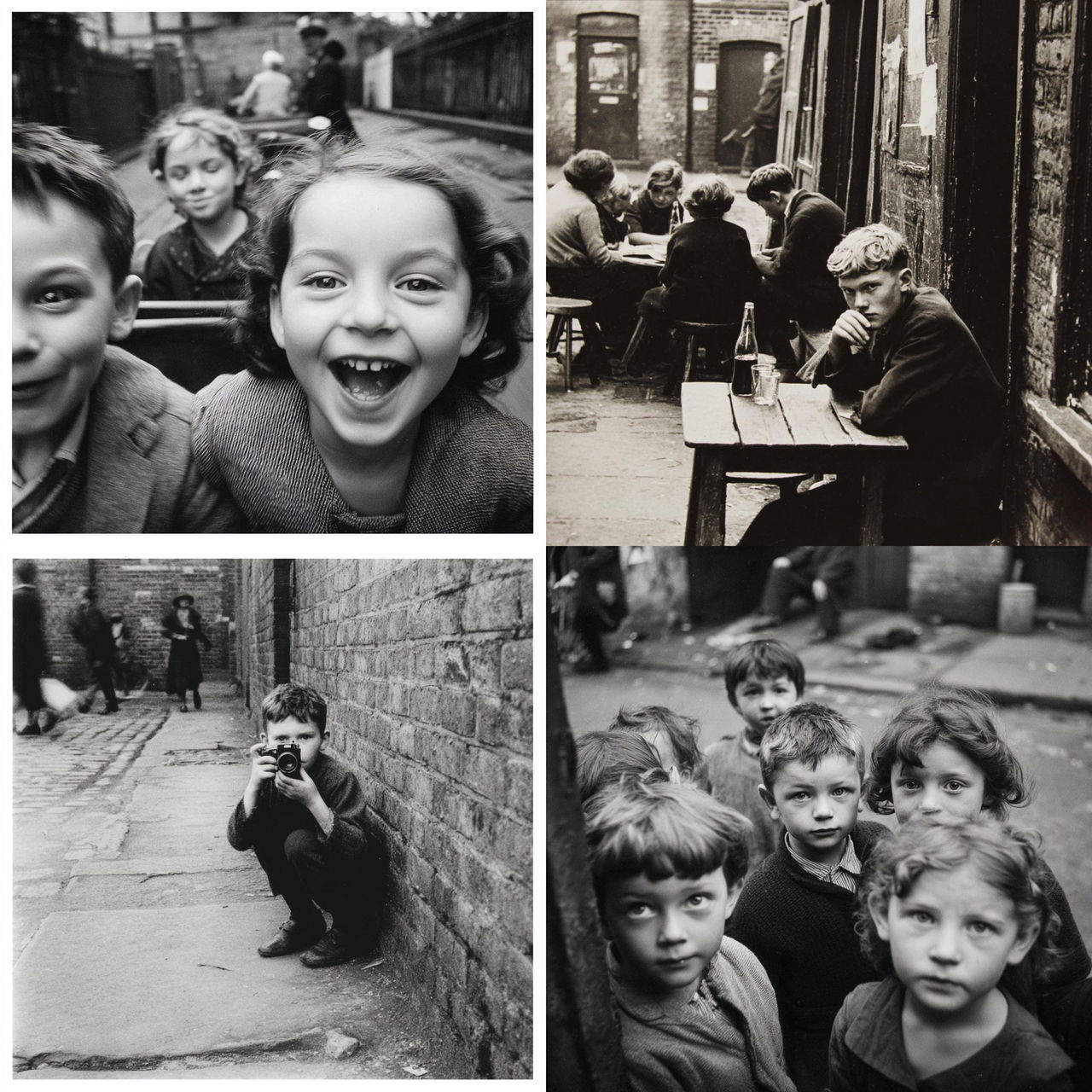 Roger Mayne style, Midjourney V7, render 1 of 4