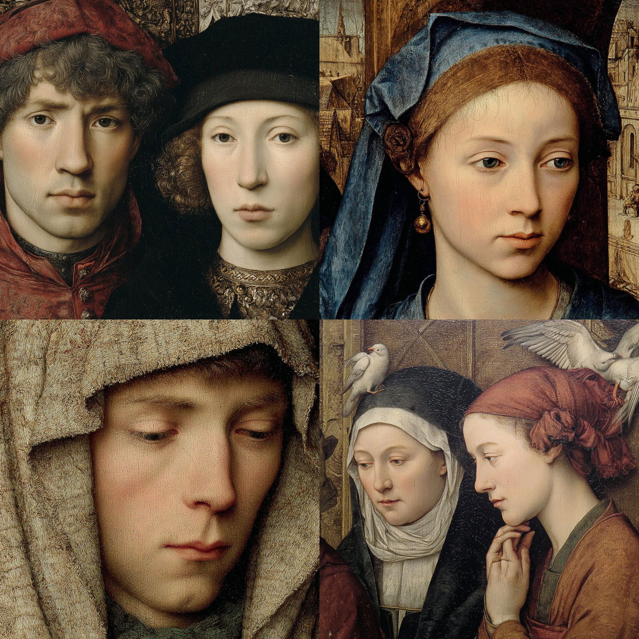 Rogier van der Weyden style, Midjourney V7, render 1 of 4