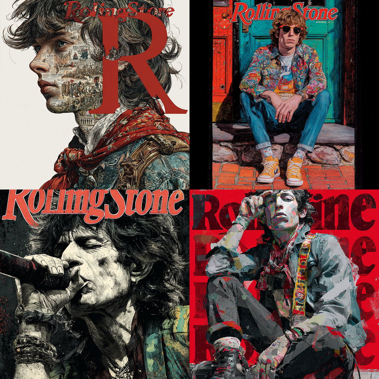 Rolling Stone magazine style, Midjourney V7, render 1 of 4