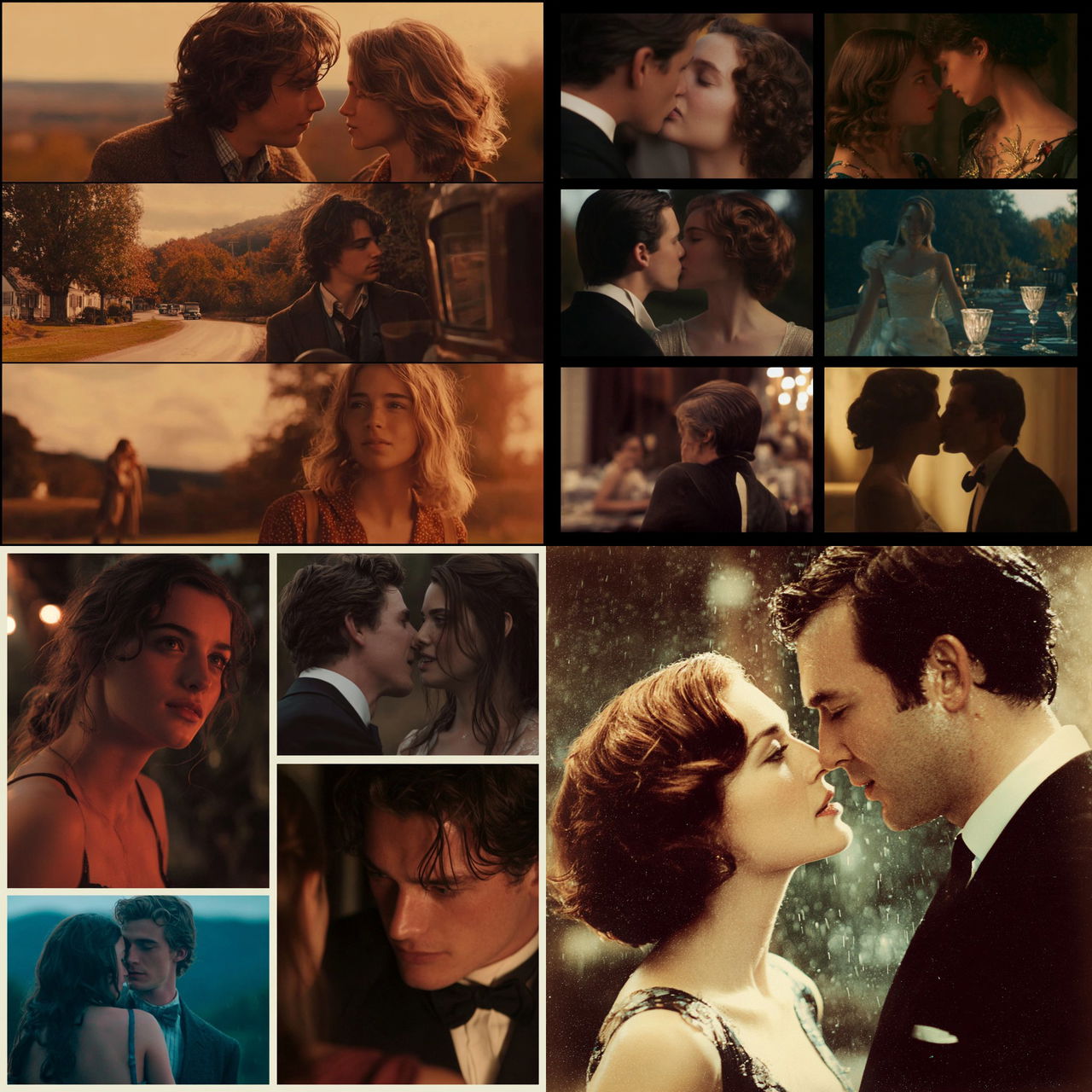 Romance movie style, Midjourney V7, render 1 of 4