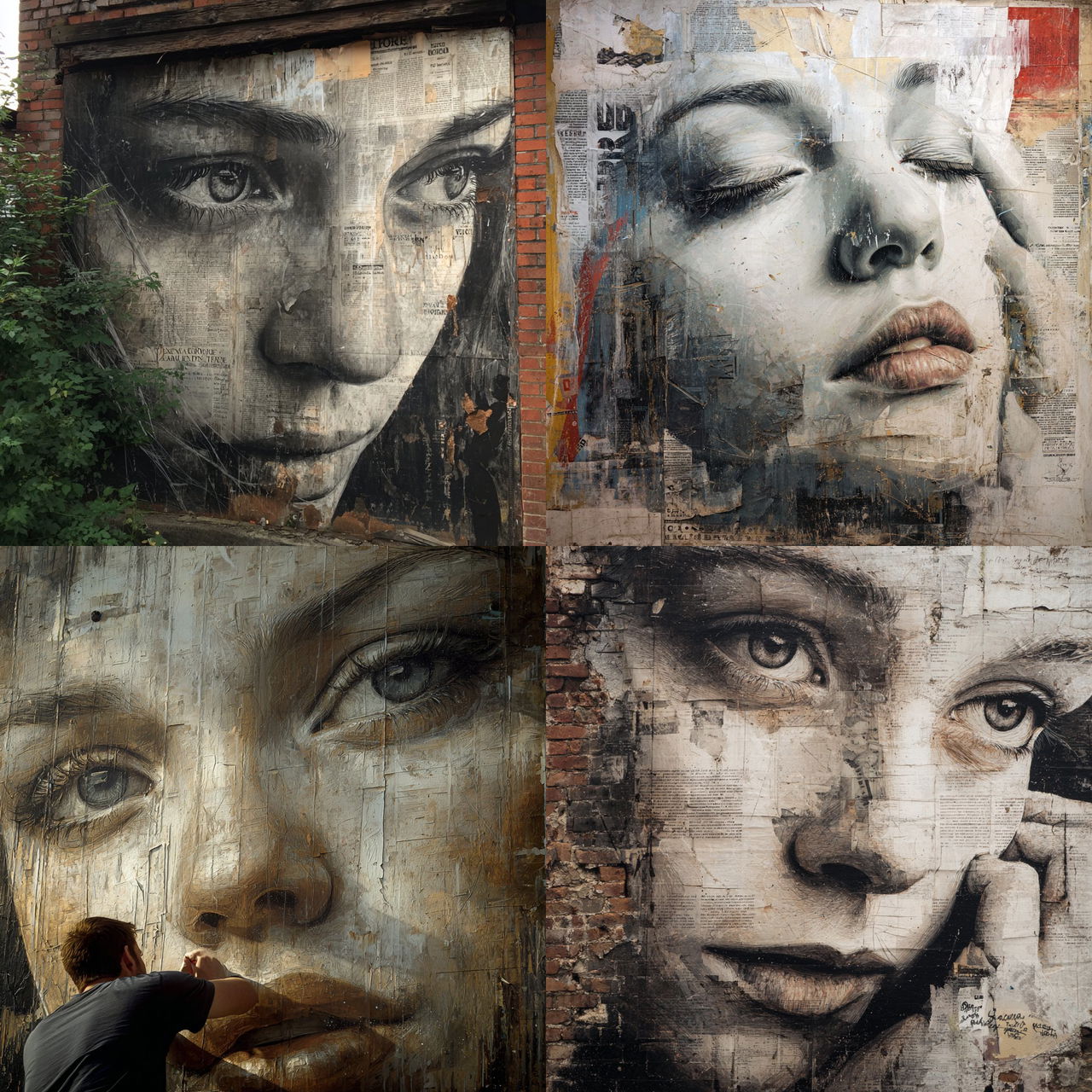 Rone style, Midjourney V7, render 1 of 4