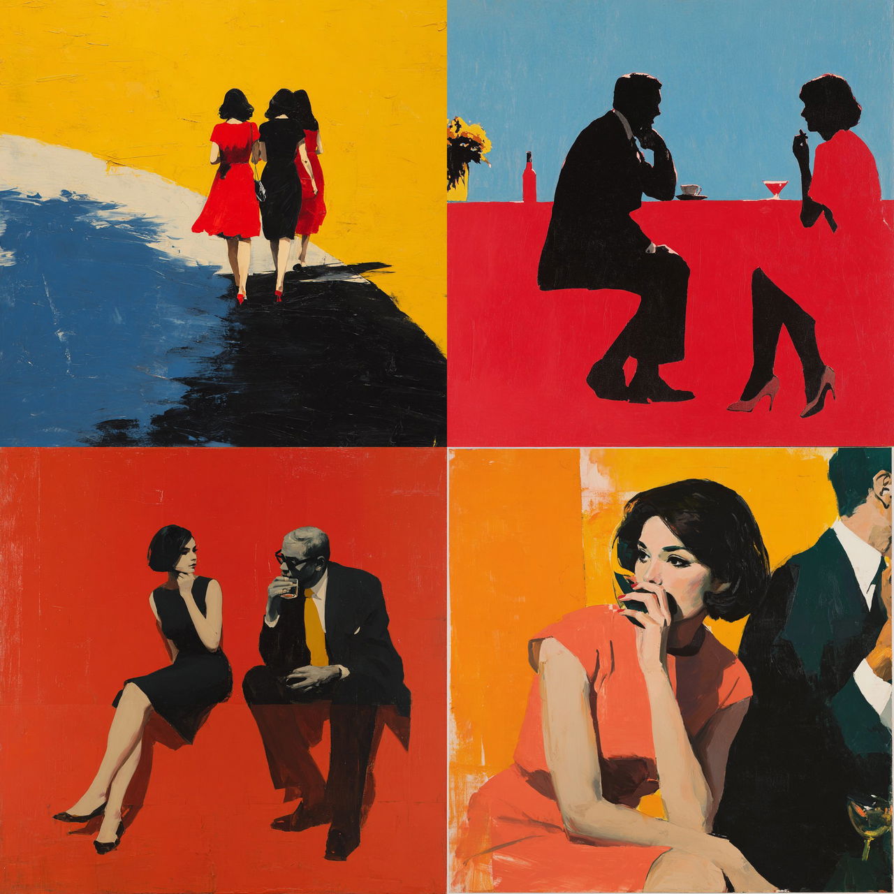 Rosalyn Drexler style, Midjourney V7, render 1 of 4