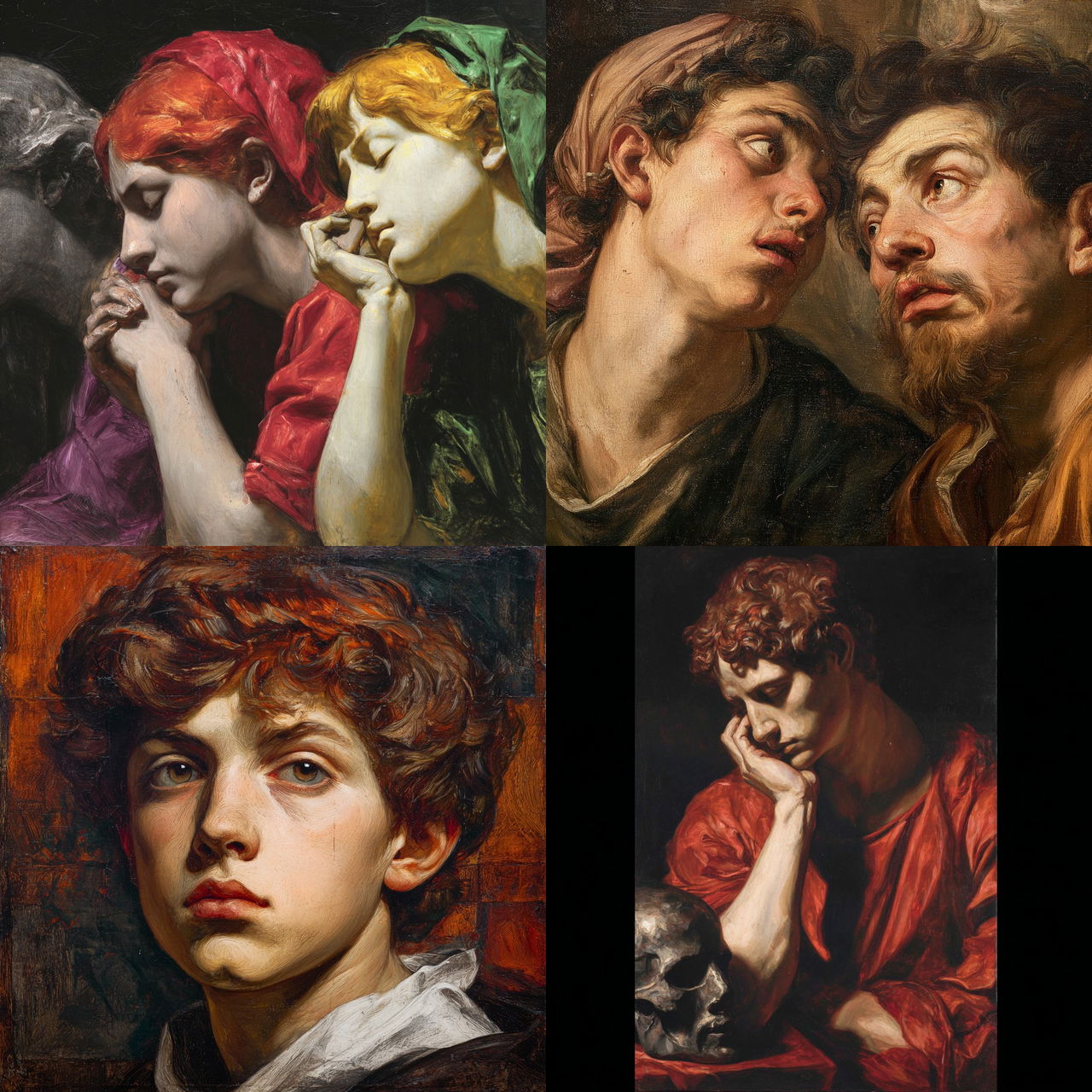 Rosso Fiorentino style, Midjourney V7, render 1 of 4