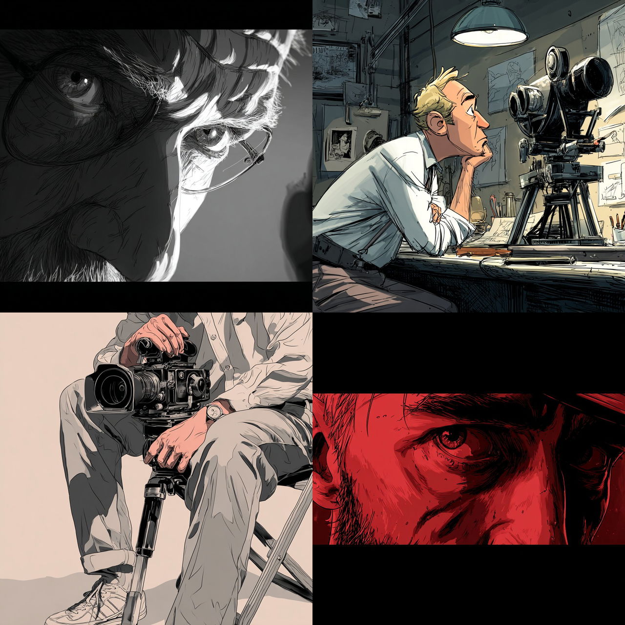 Rotoscope animation style, Midjourney V7, render 1 of 4