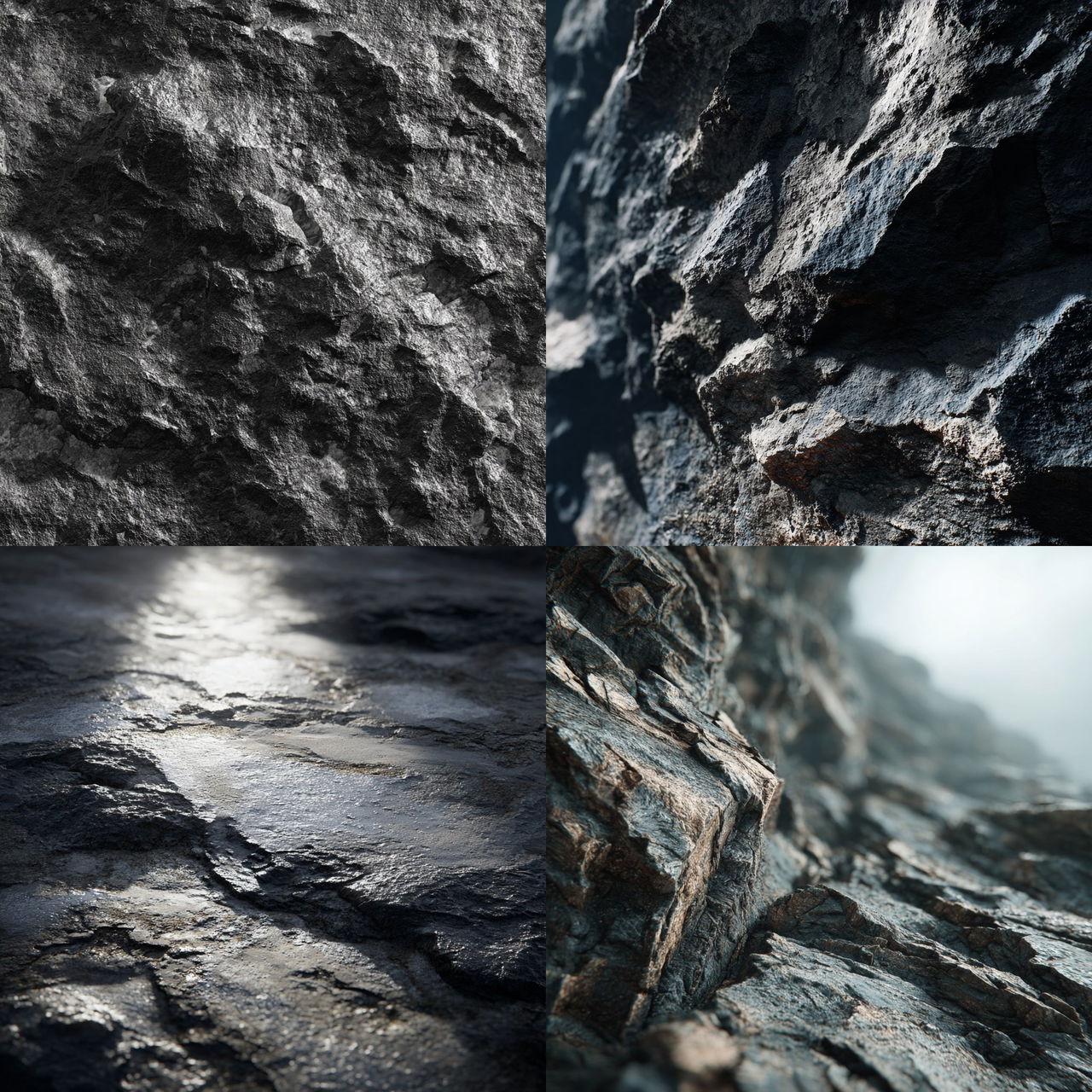 Rough surface style, Midjourney V7, render 1 of 4
