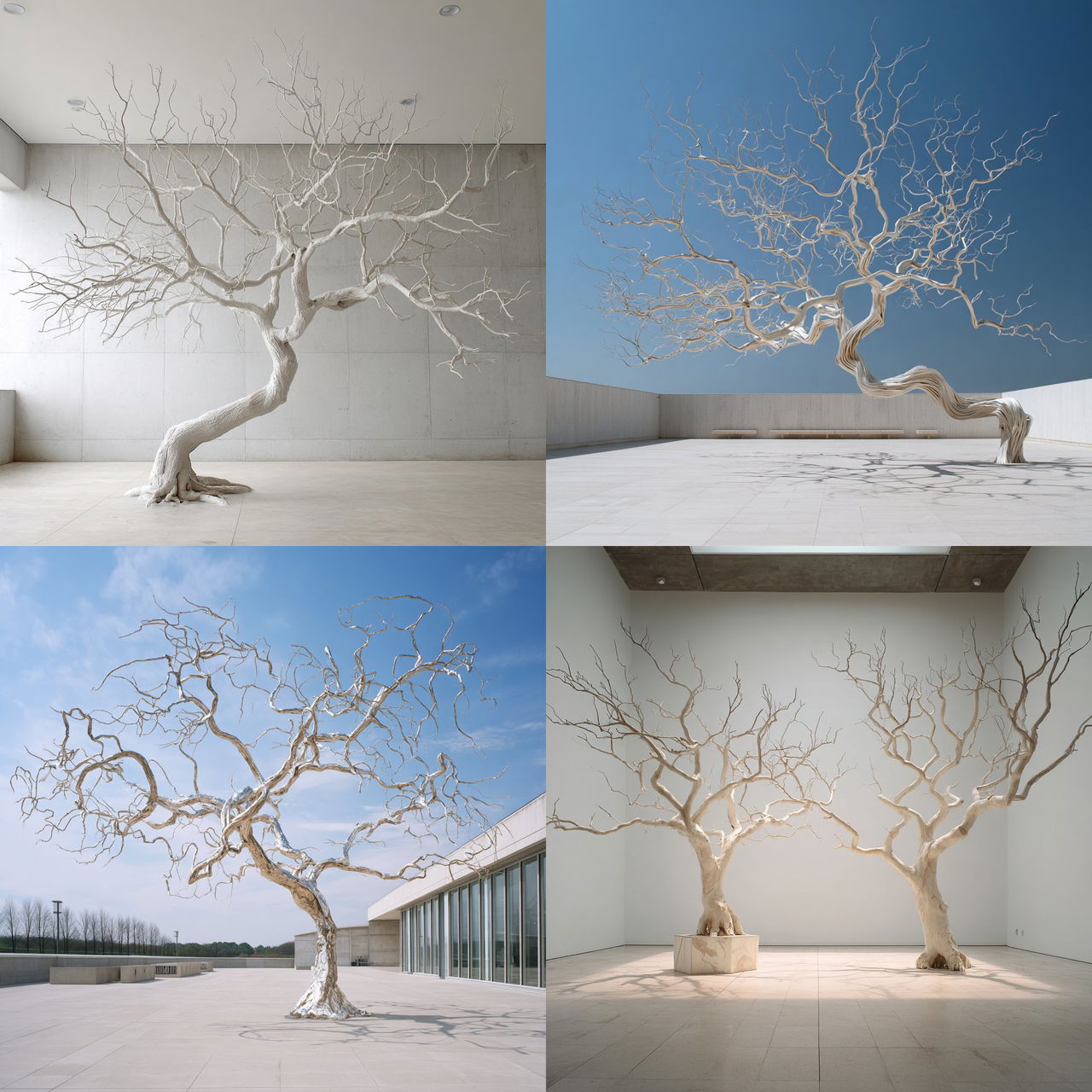 Roxy Paine style, Midjourney V7, render 1 of 4