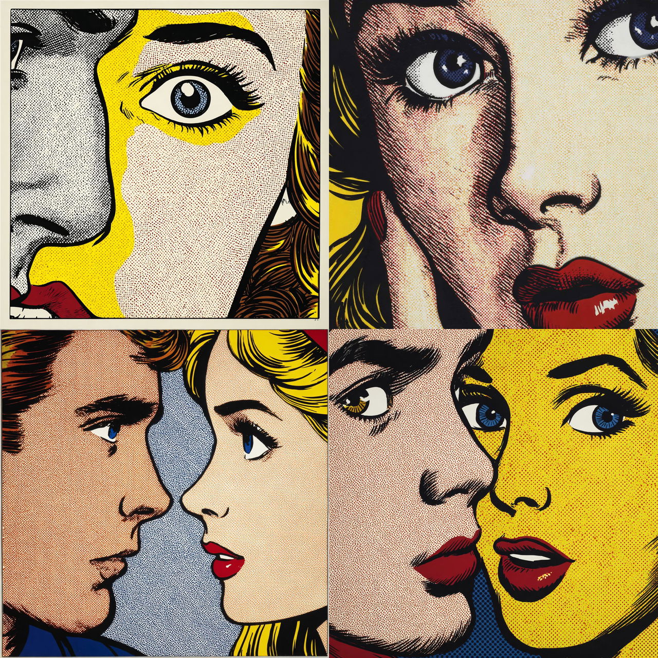 Roy Lichtenstein style, Midjourney V7, render 1 of 4