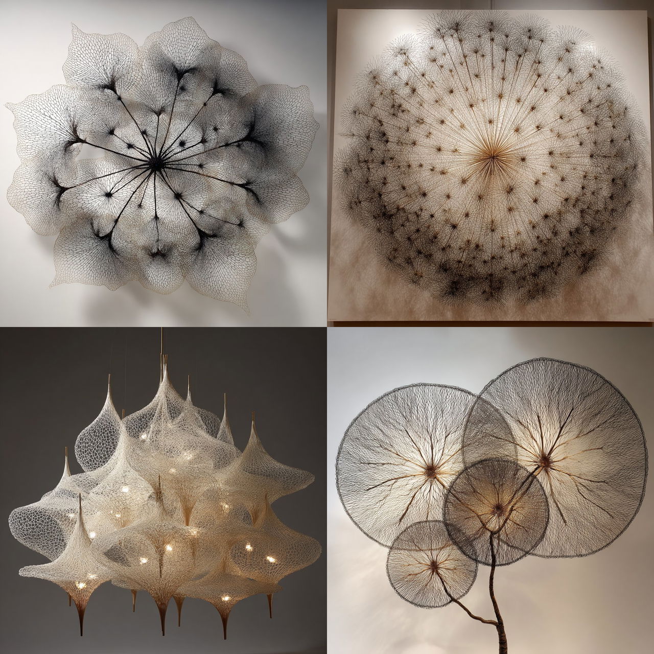 Ruth Asawa style, Midjourney V7, render 1 of 4