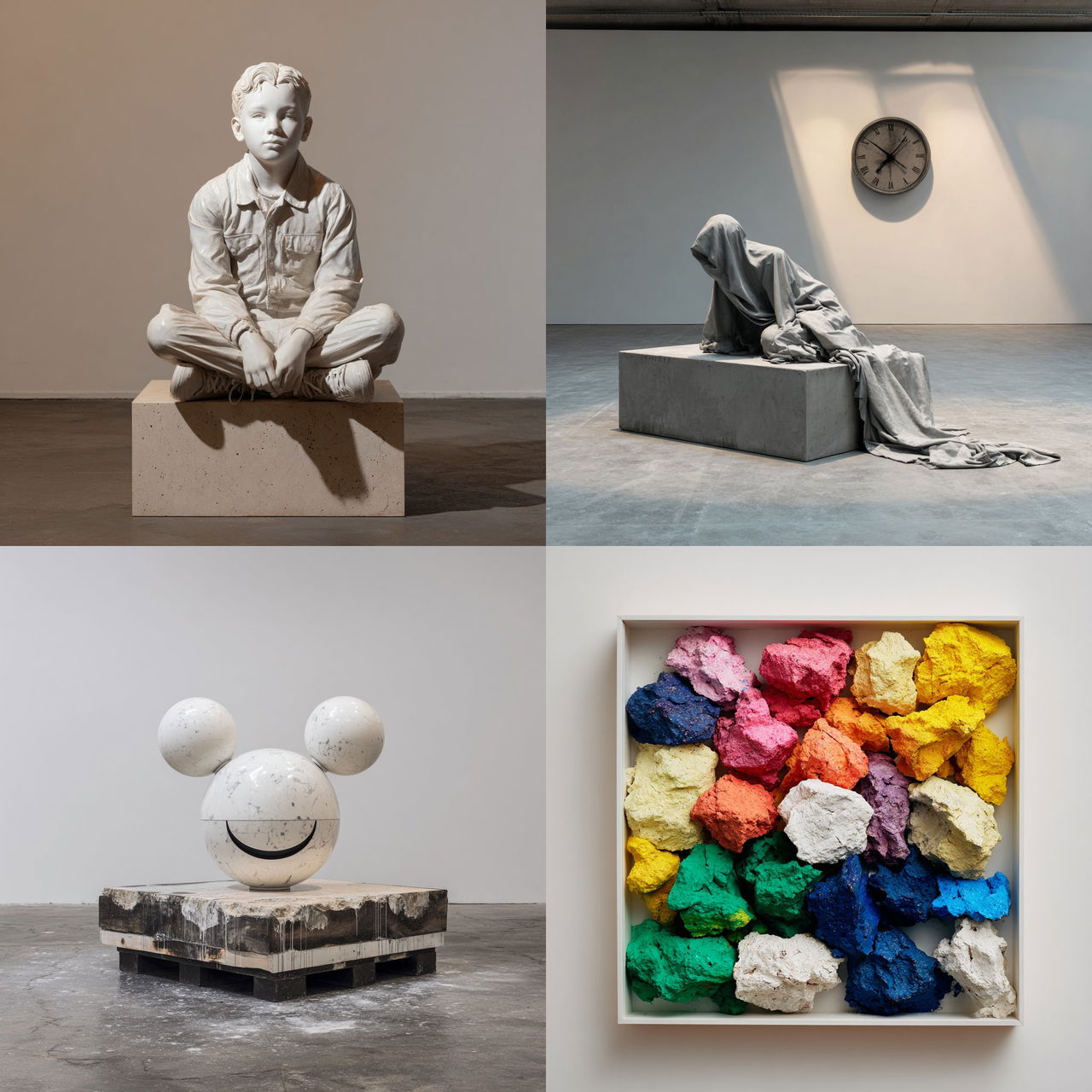 Ryan Gander style, Midjourney V7, render 1 of 4