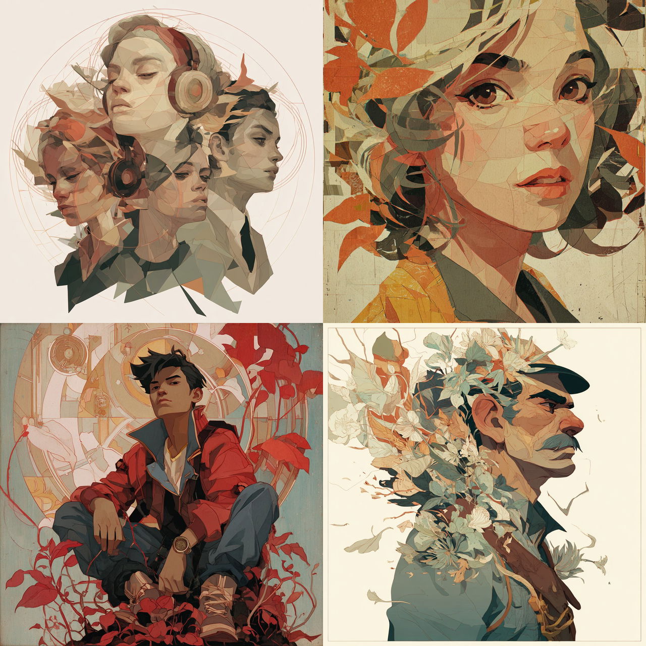 Sachin Teng style, Midjourney V7, render 1 of 4