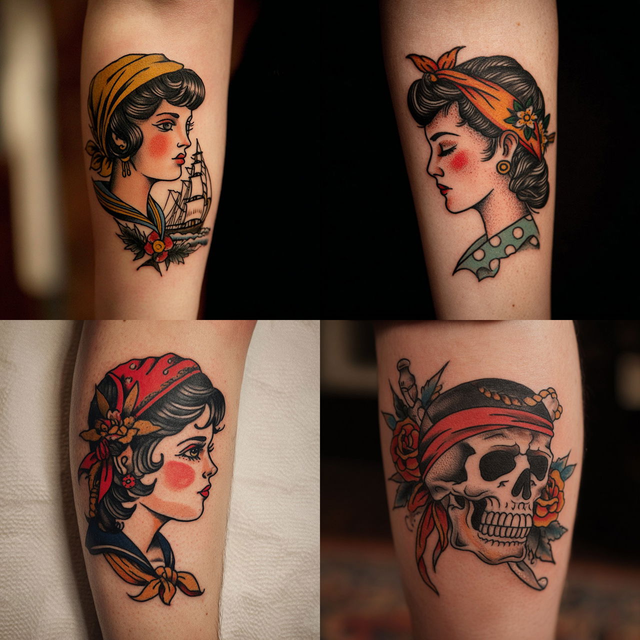 Sailor Jerry style, Midjourney V7, render 1 of 4