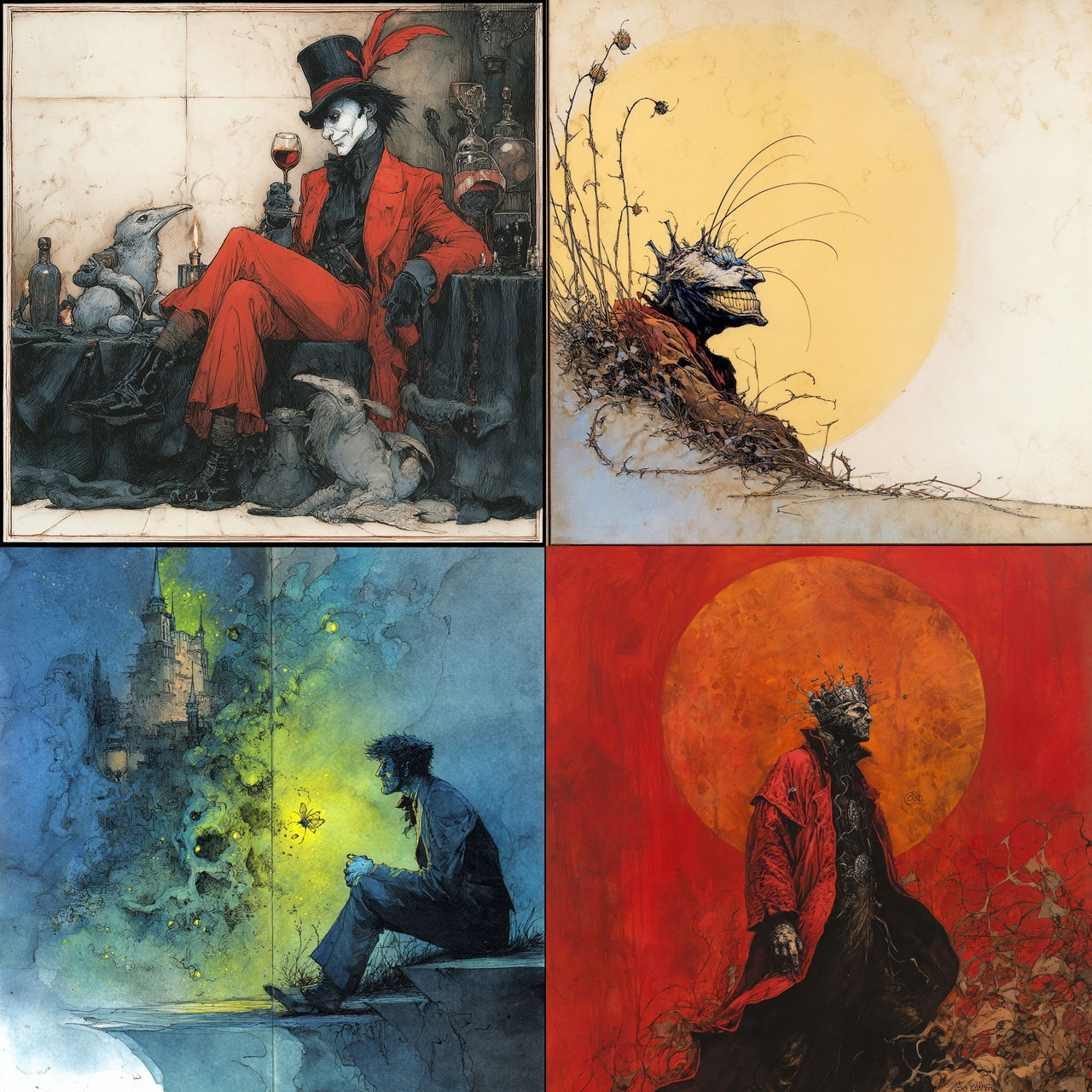 Sam Kieth style, Midjourney V7, render 1 of 4